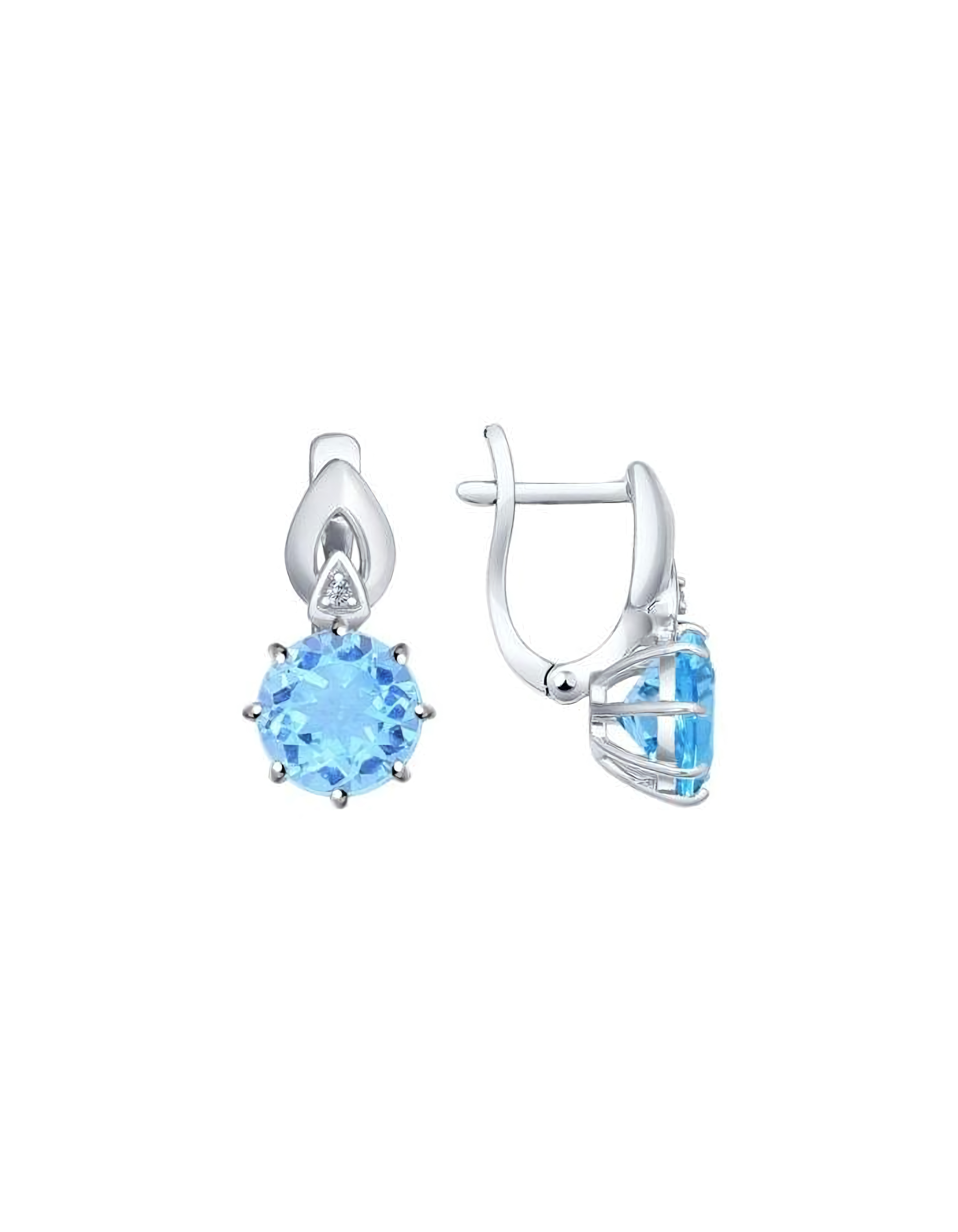 Серьги серебряные классические