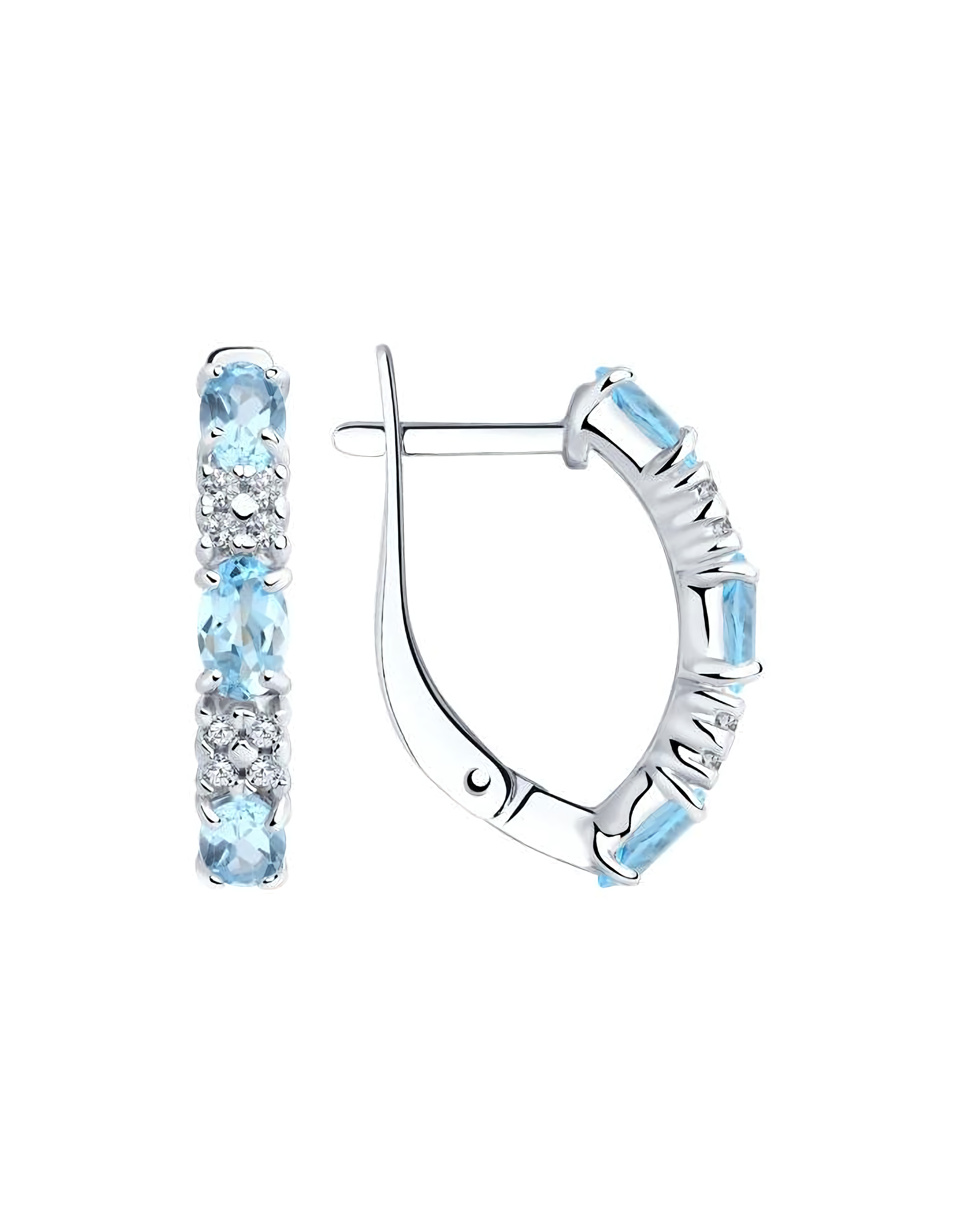 Серьги серебряные классические