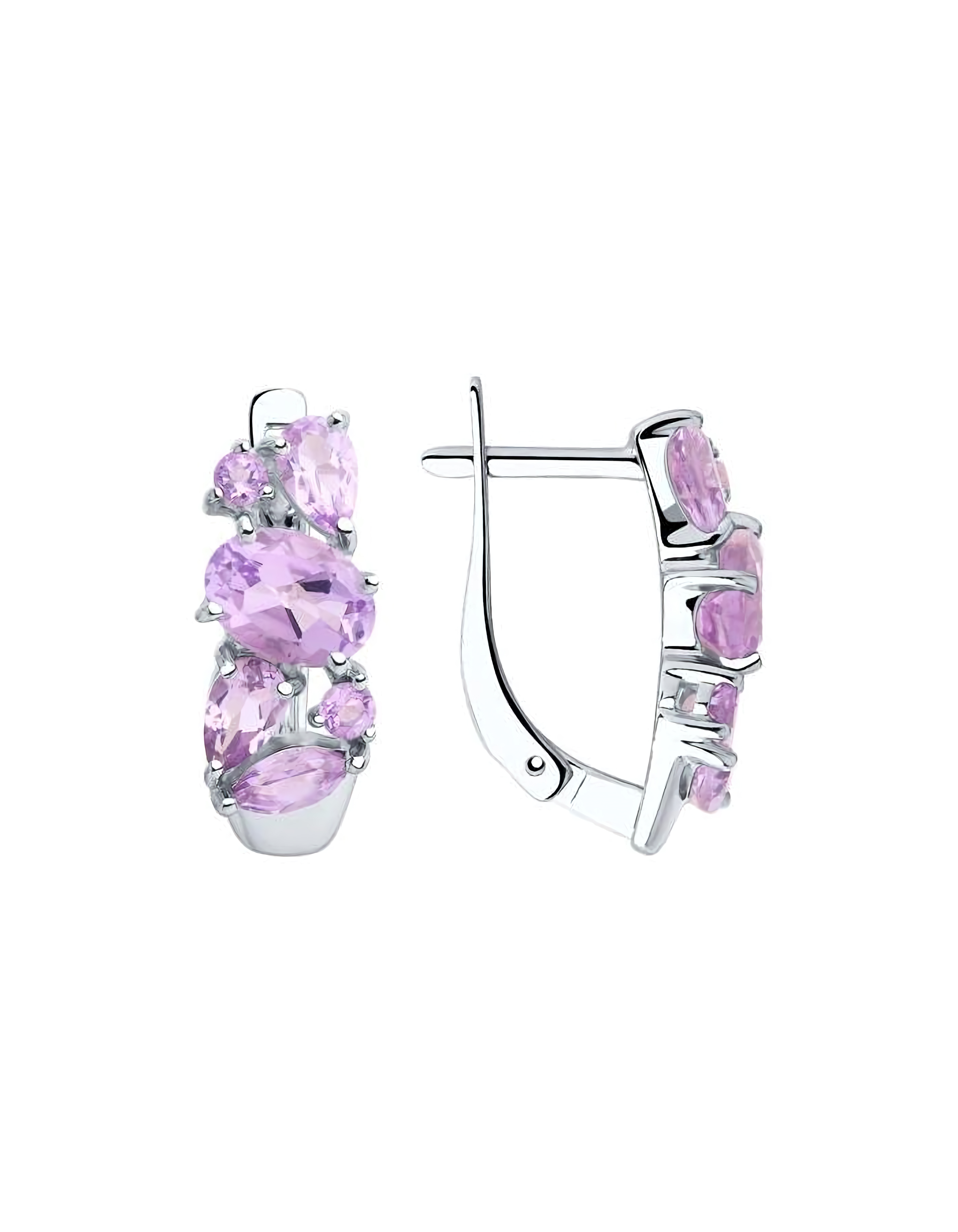 Серьги серебряные классические