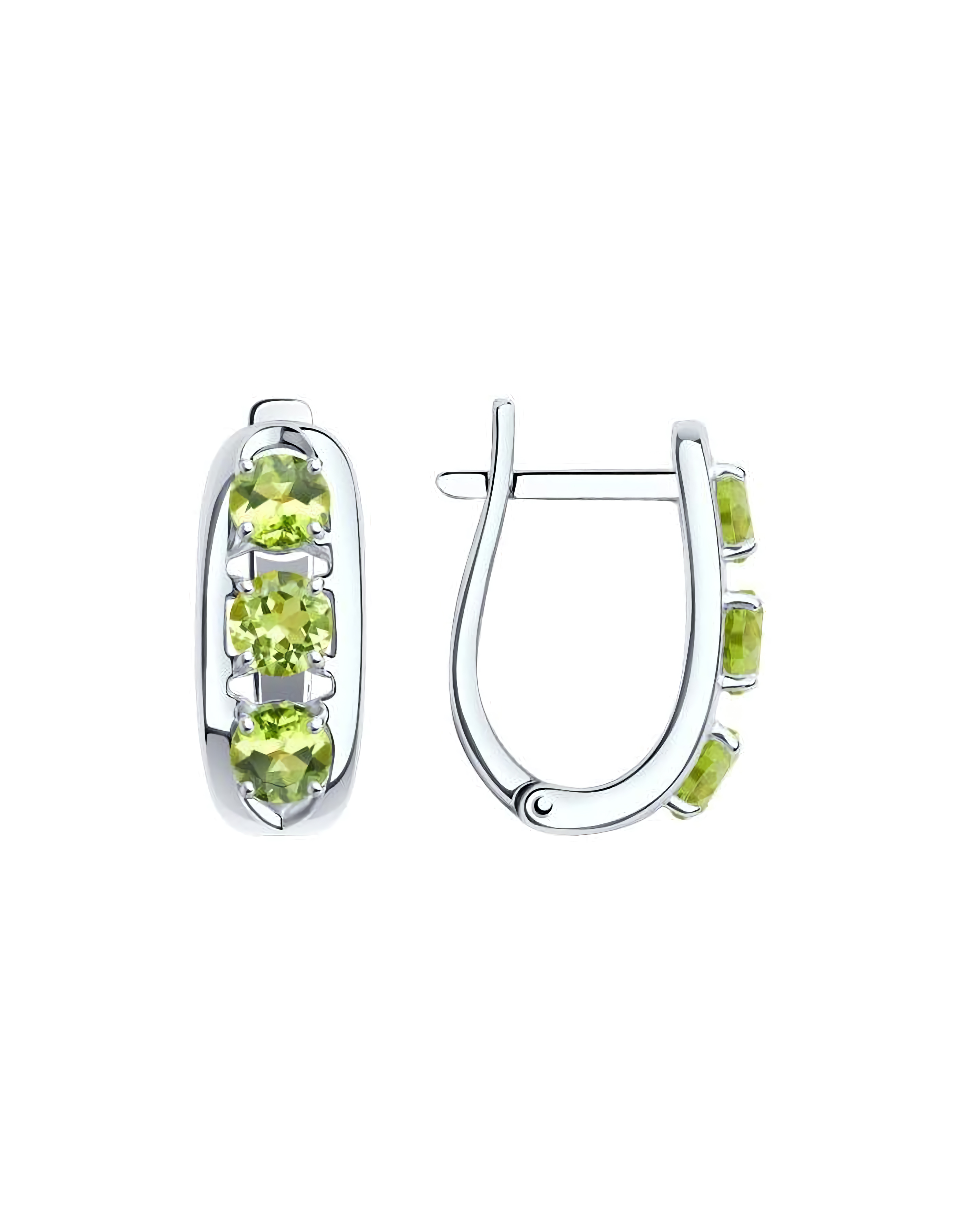 Серьги серебряные классические