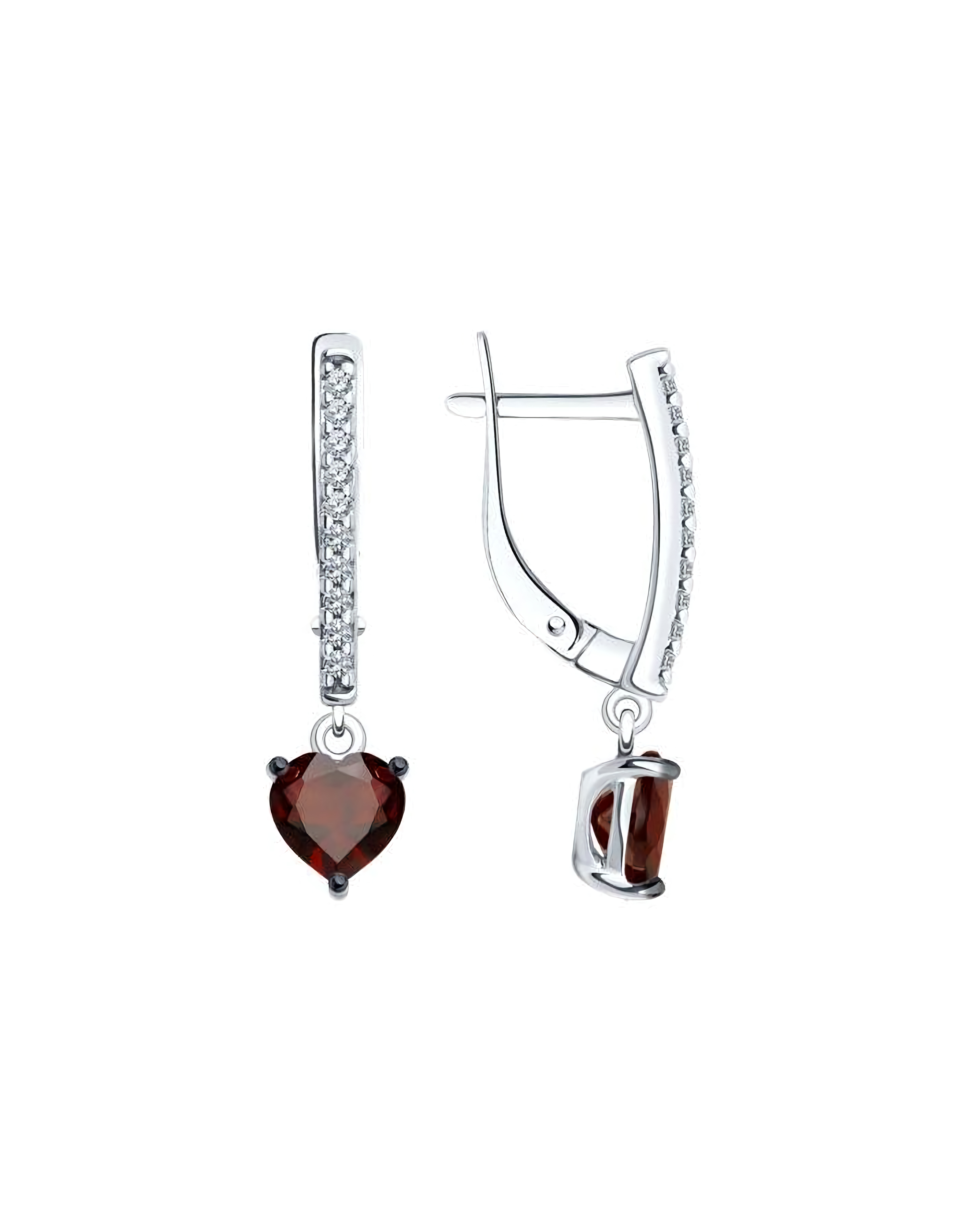 Серьги серебряные классические