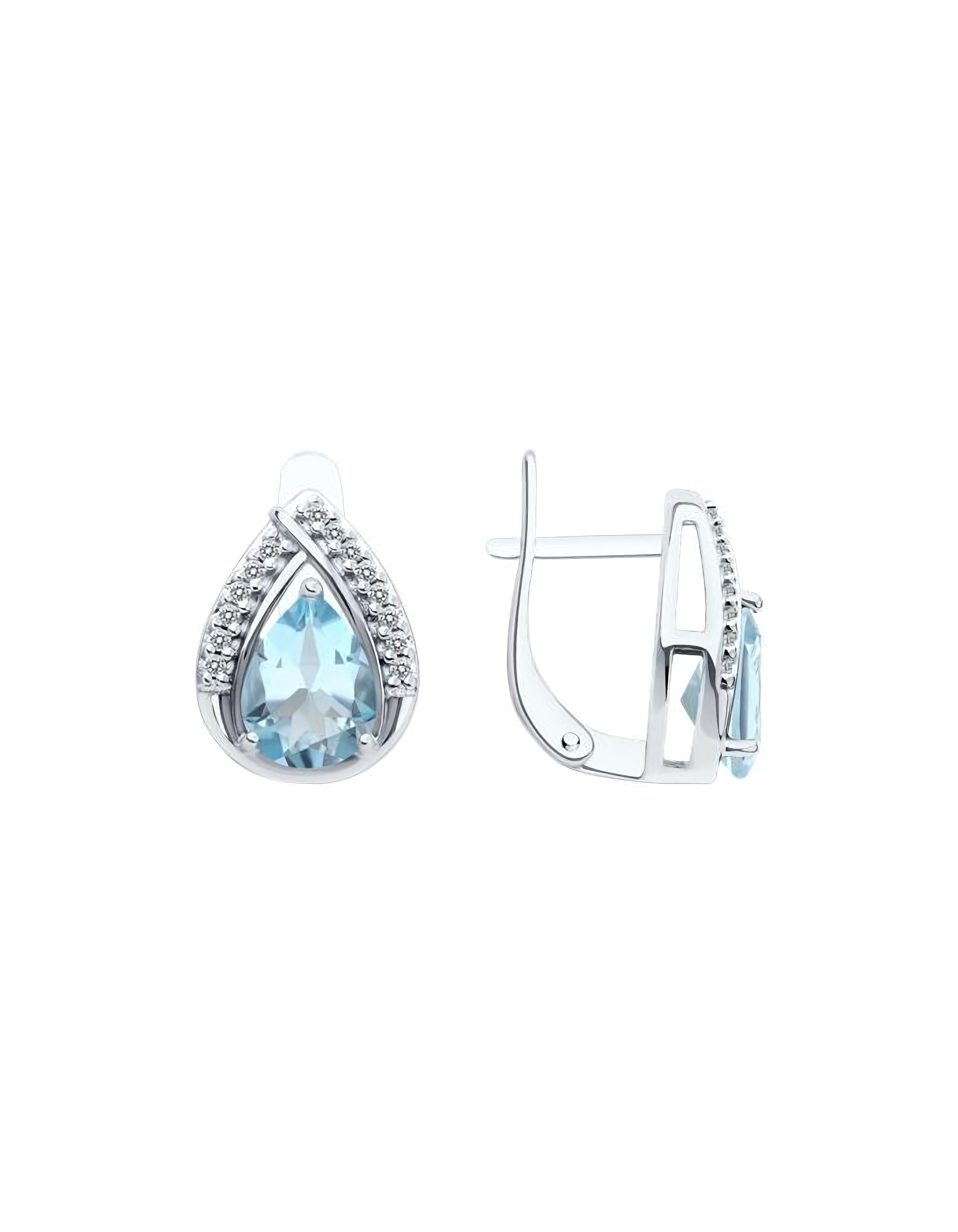 Серьги серебряные классические