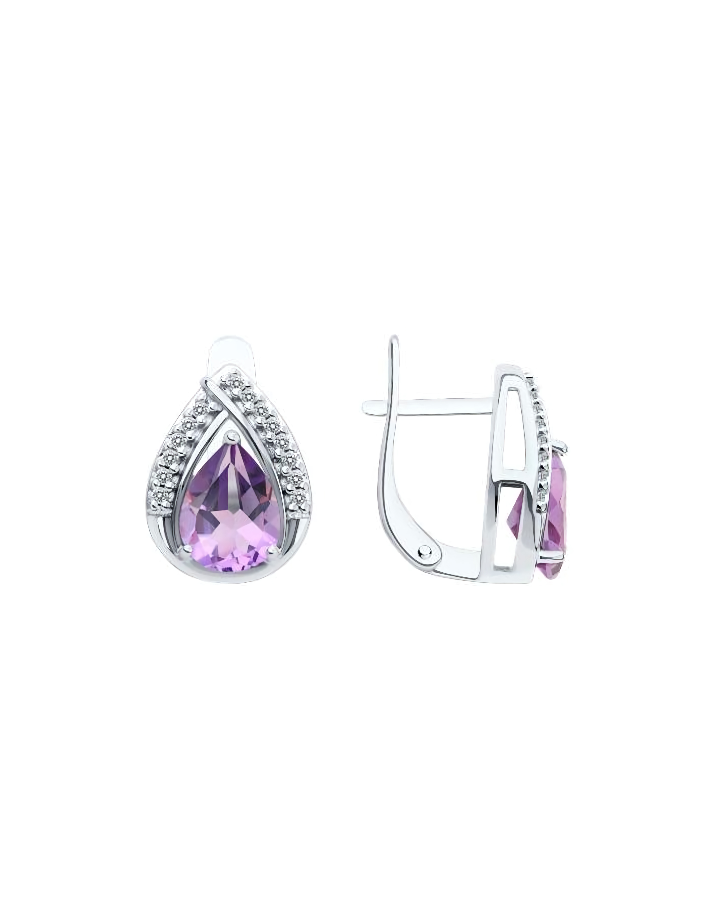 Серьги серебряные классические