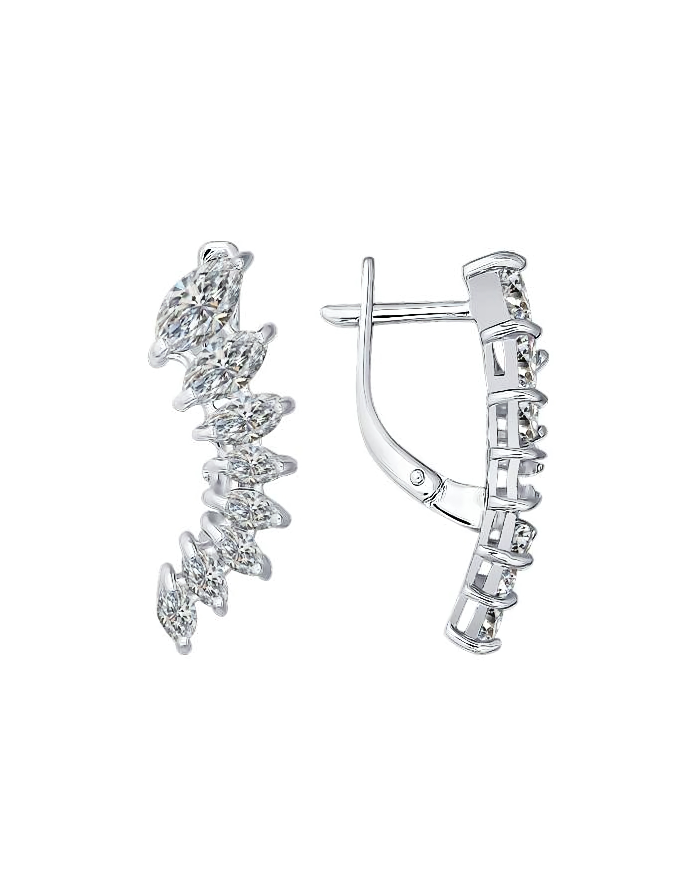Серьги серебряные классические