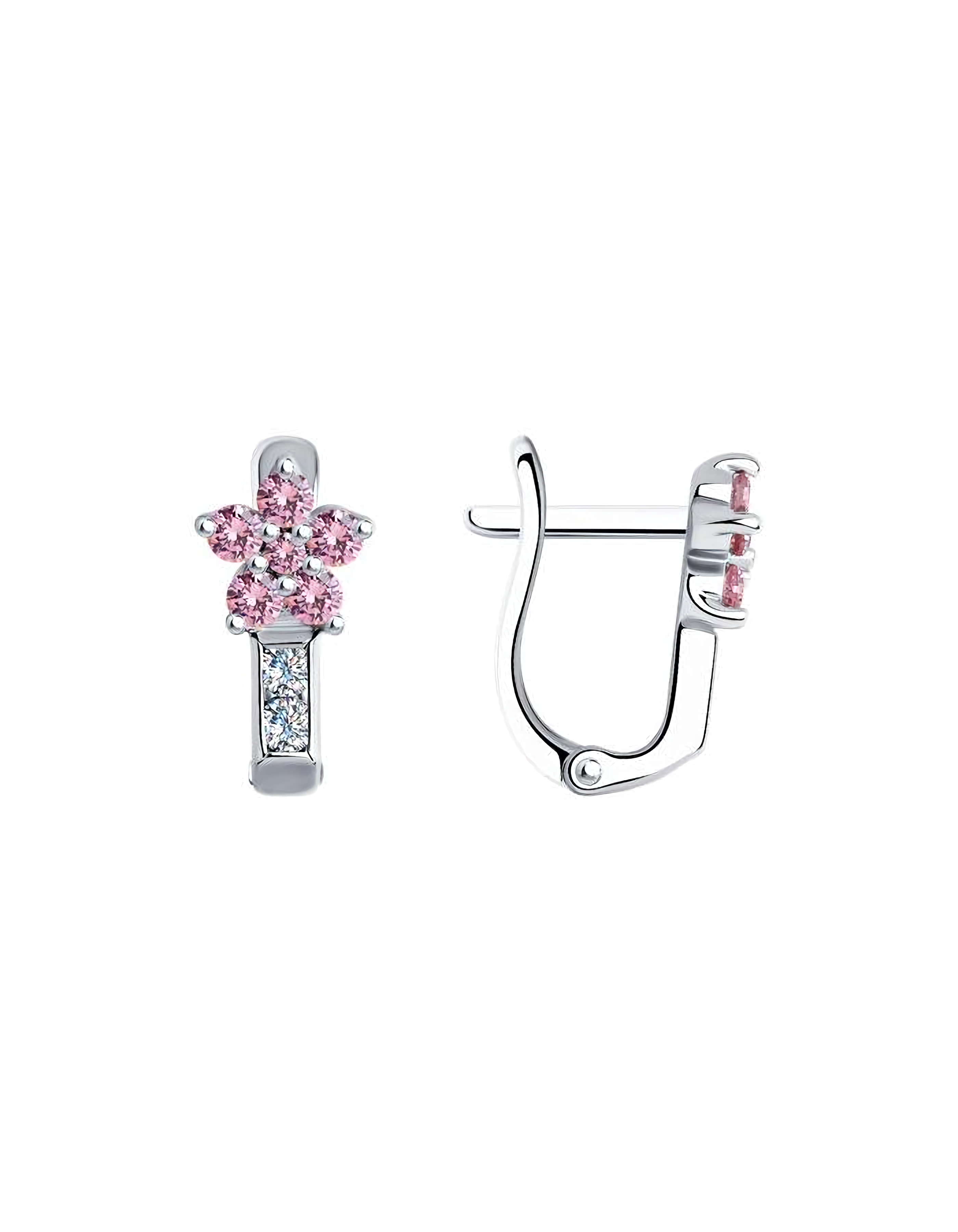Серьги серебряные классические