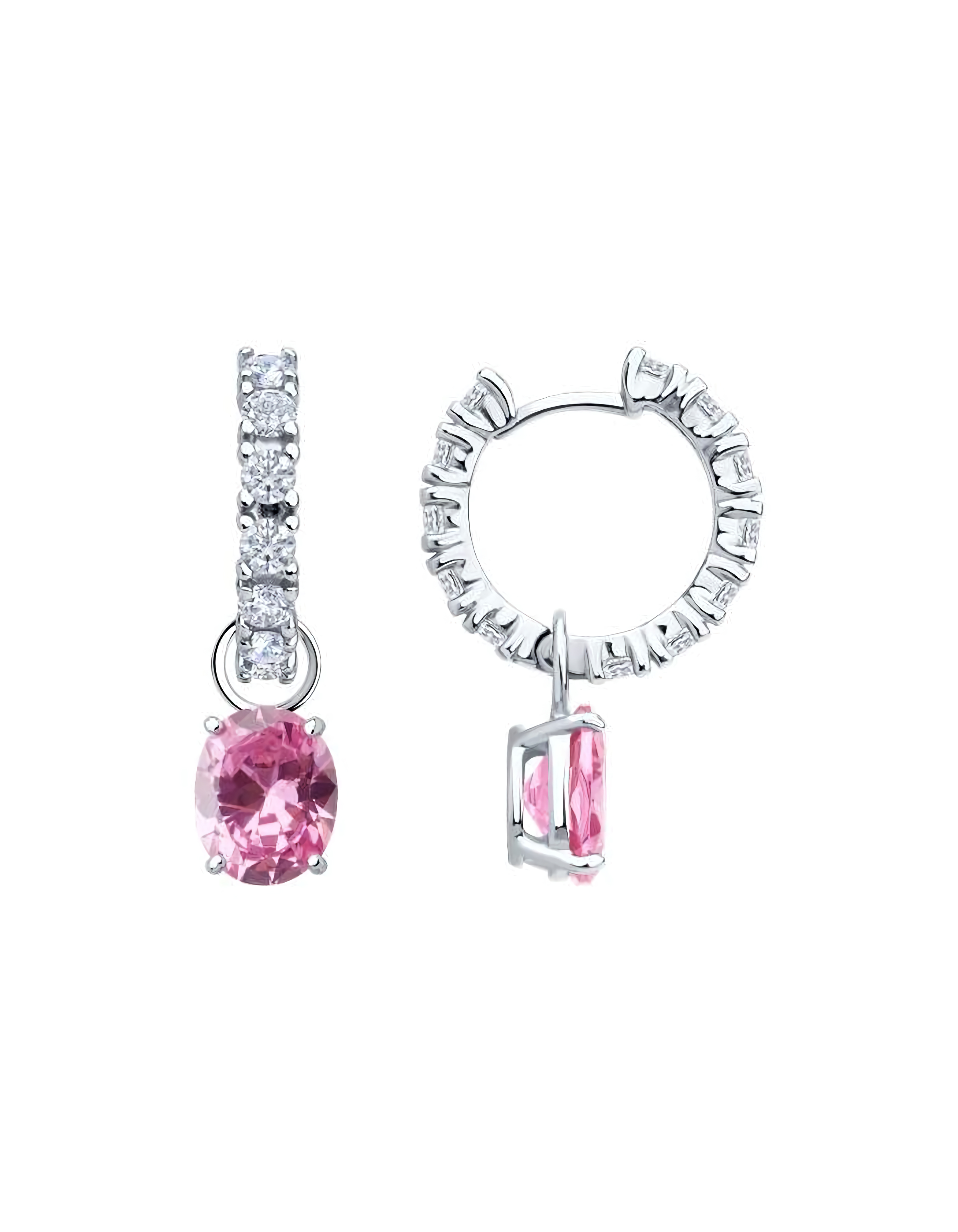 Серьги серебряные длинные конго
