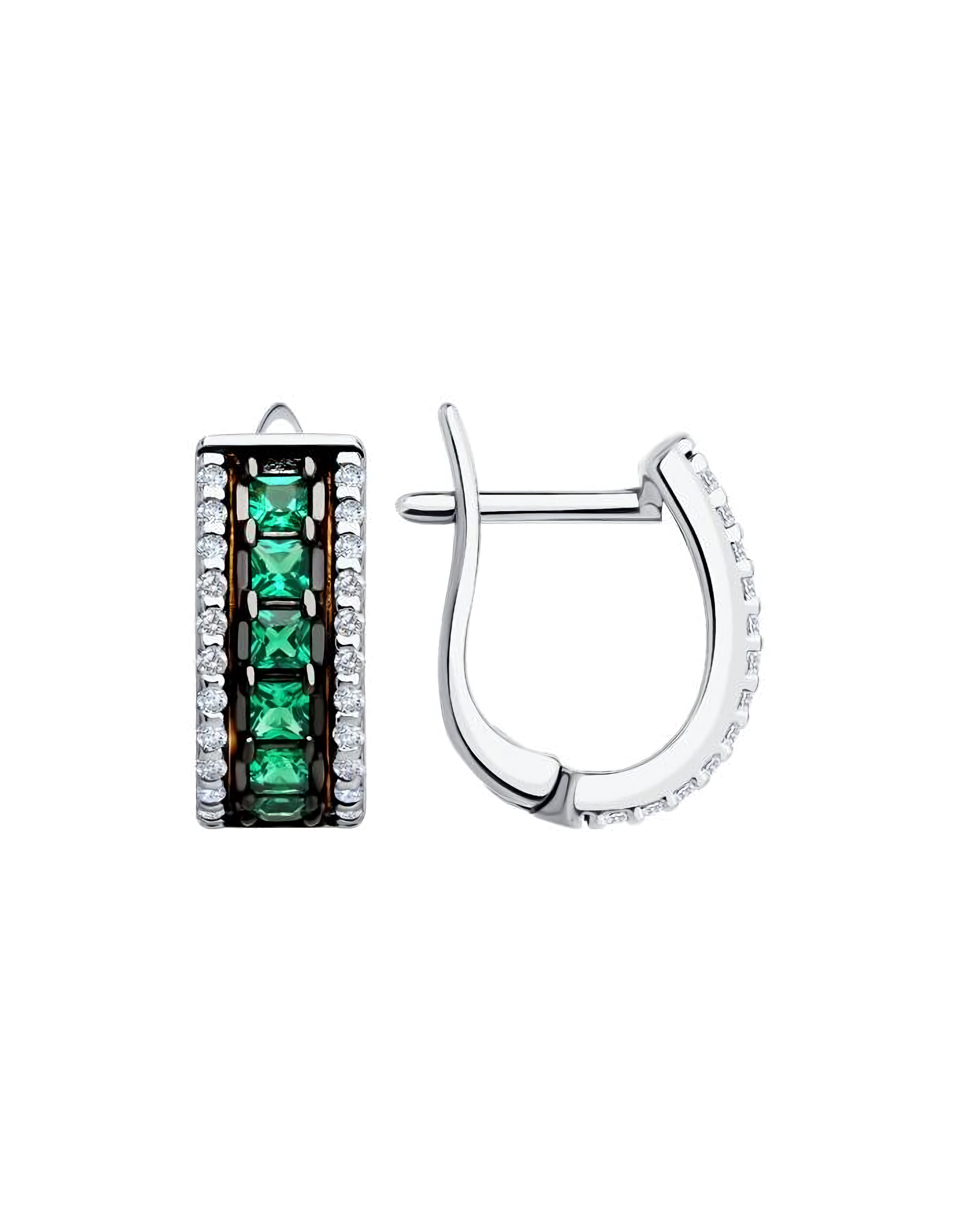 Серьги серебряные классические