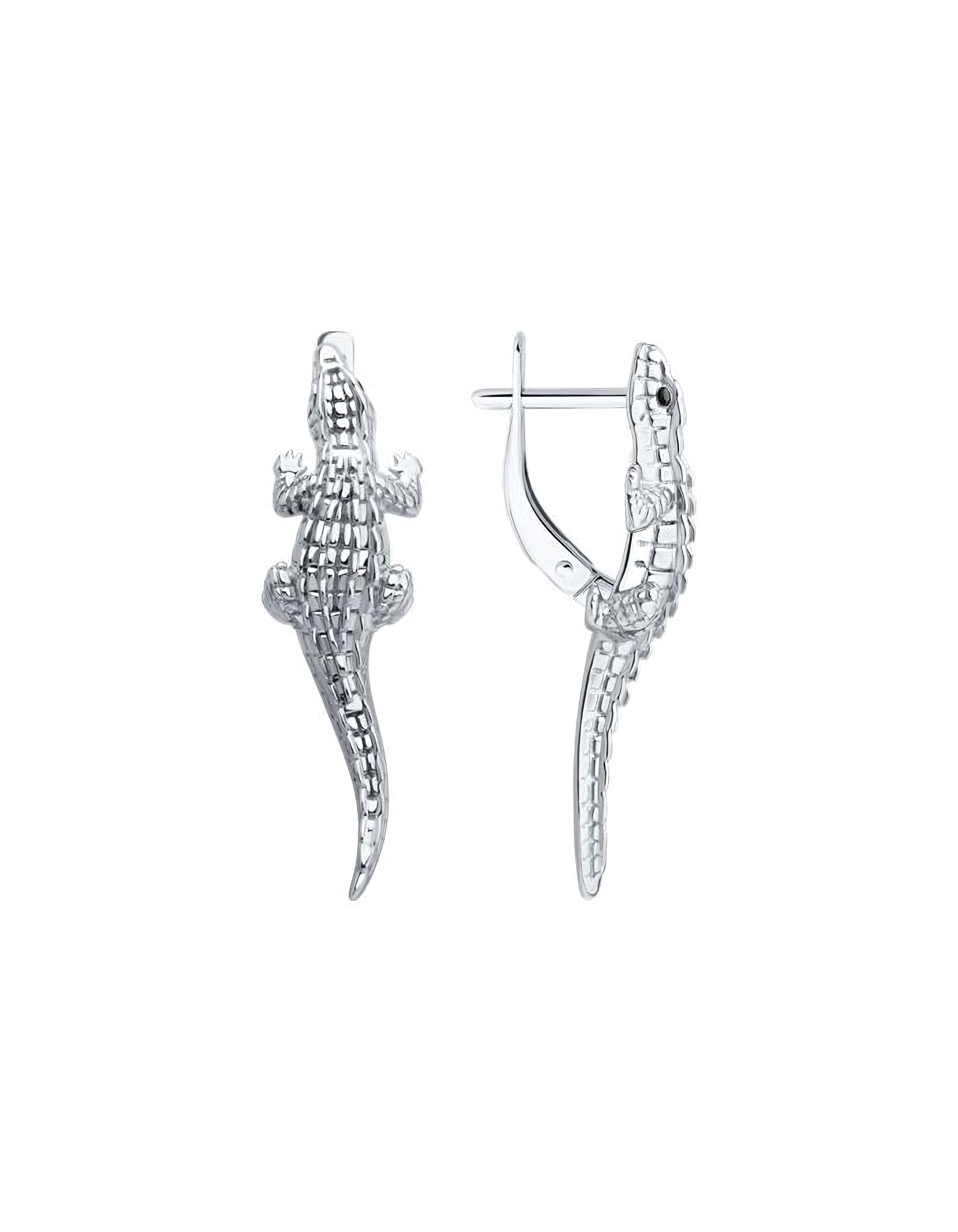 Серьги серебряные классические