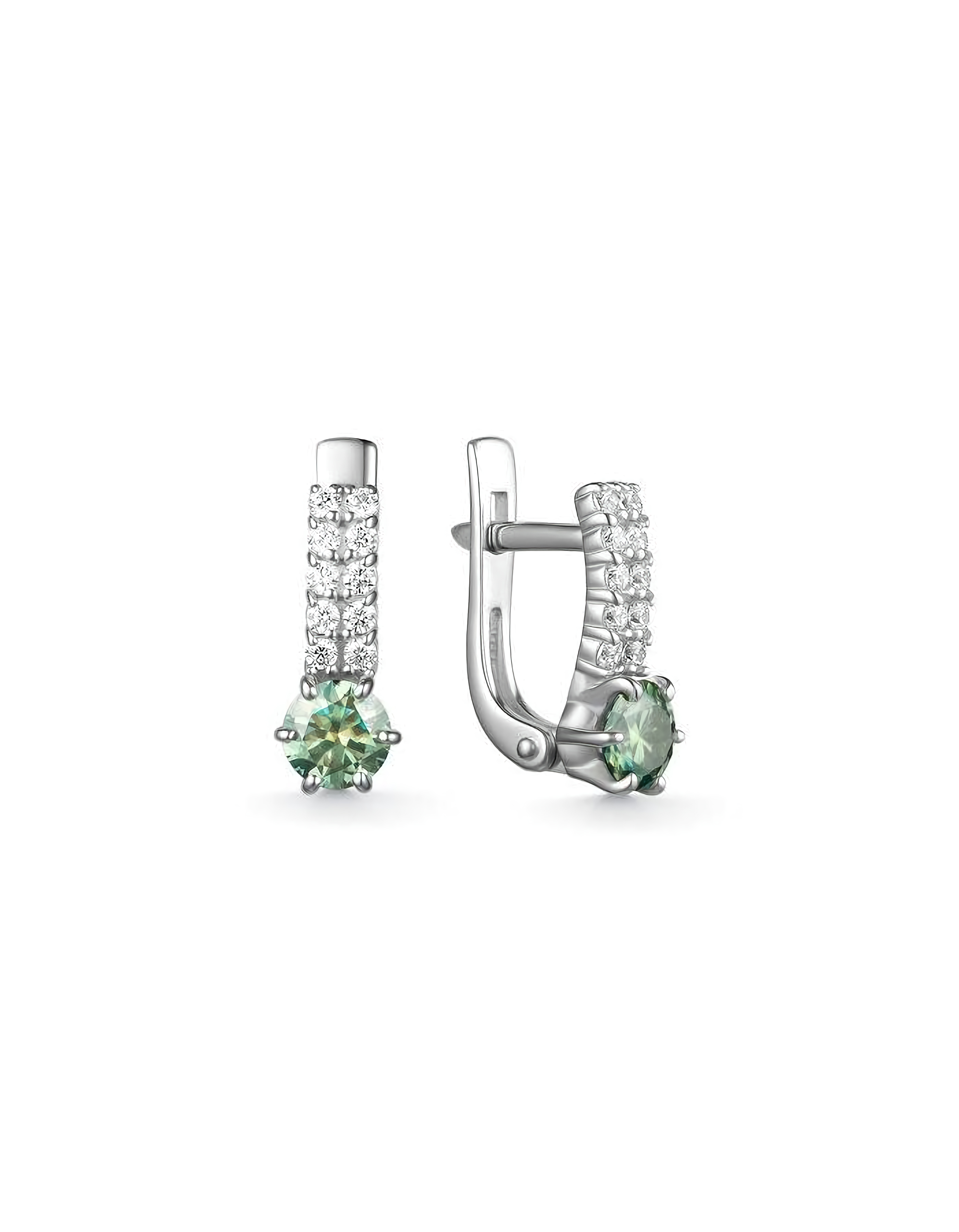 Серьги серебряные классические