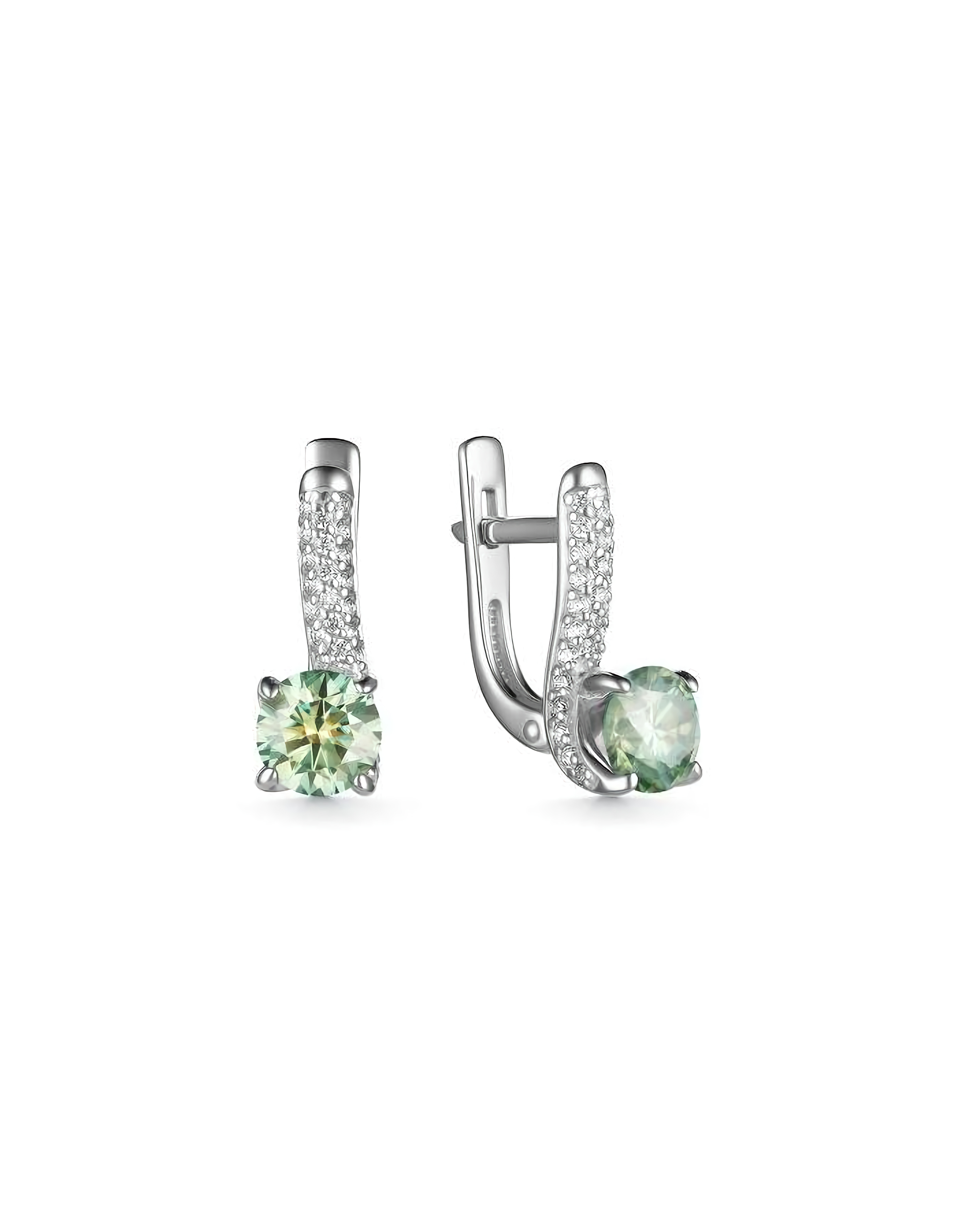 Серьги серебряные классические