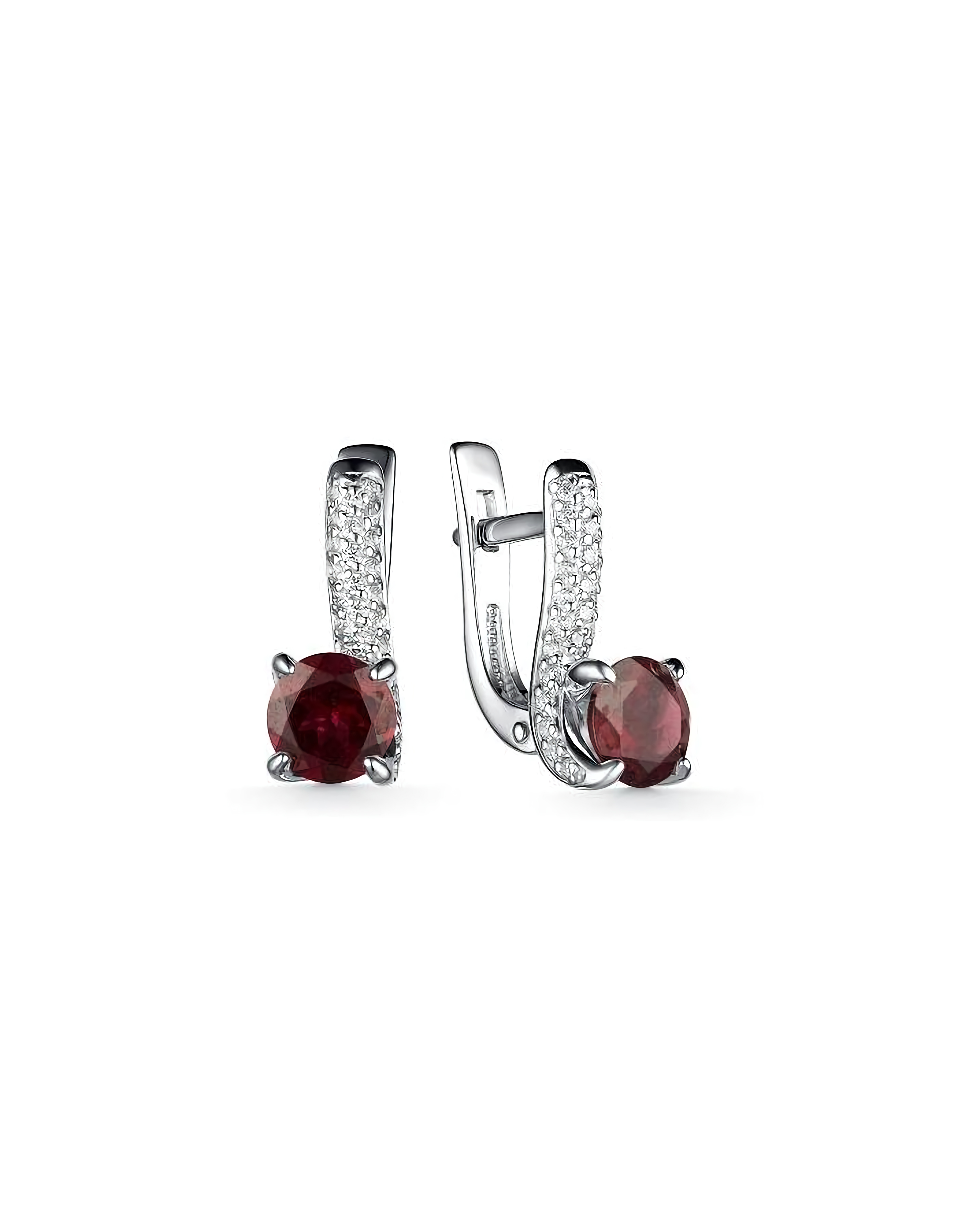 Серьги серебряные классические