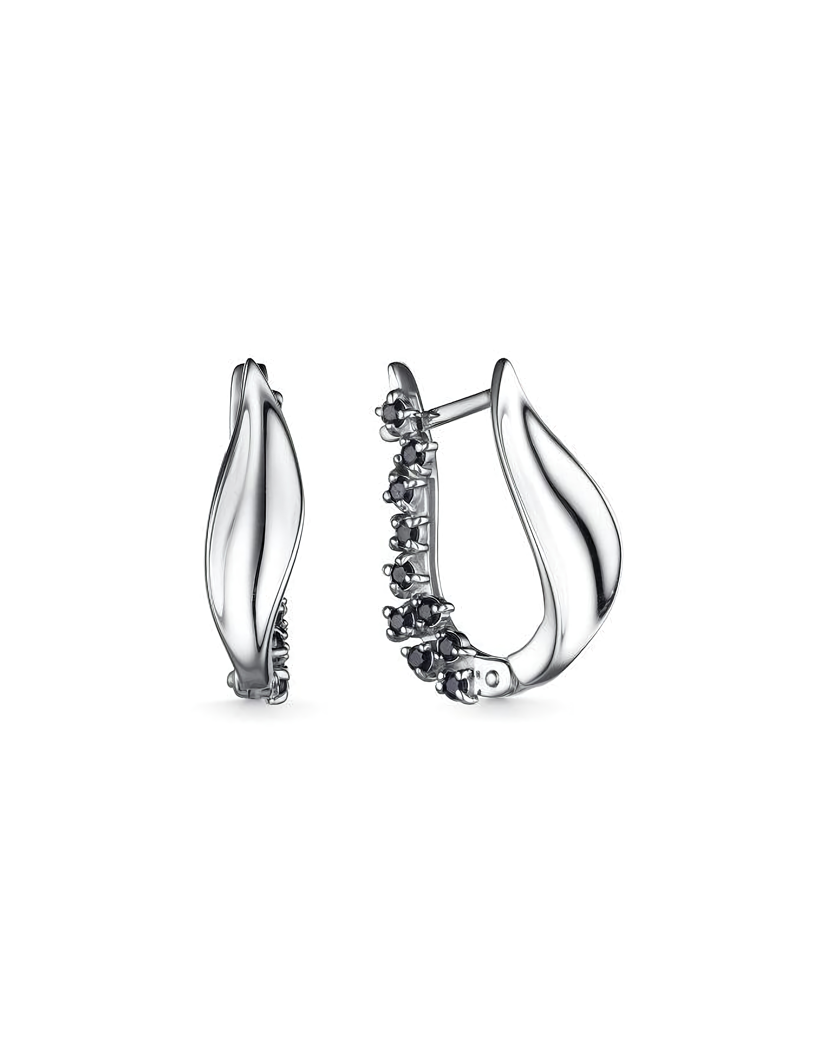 Серьги серебряные классические