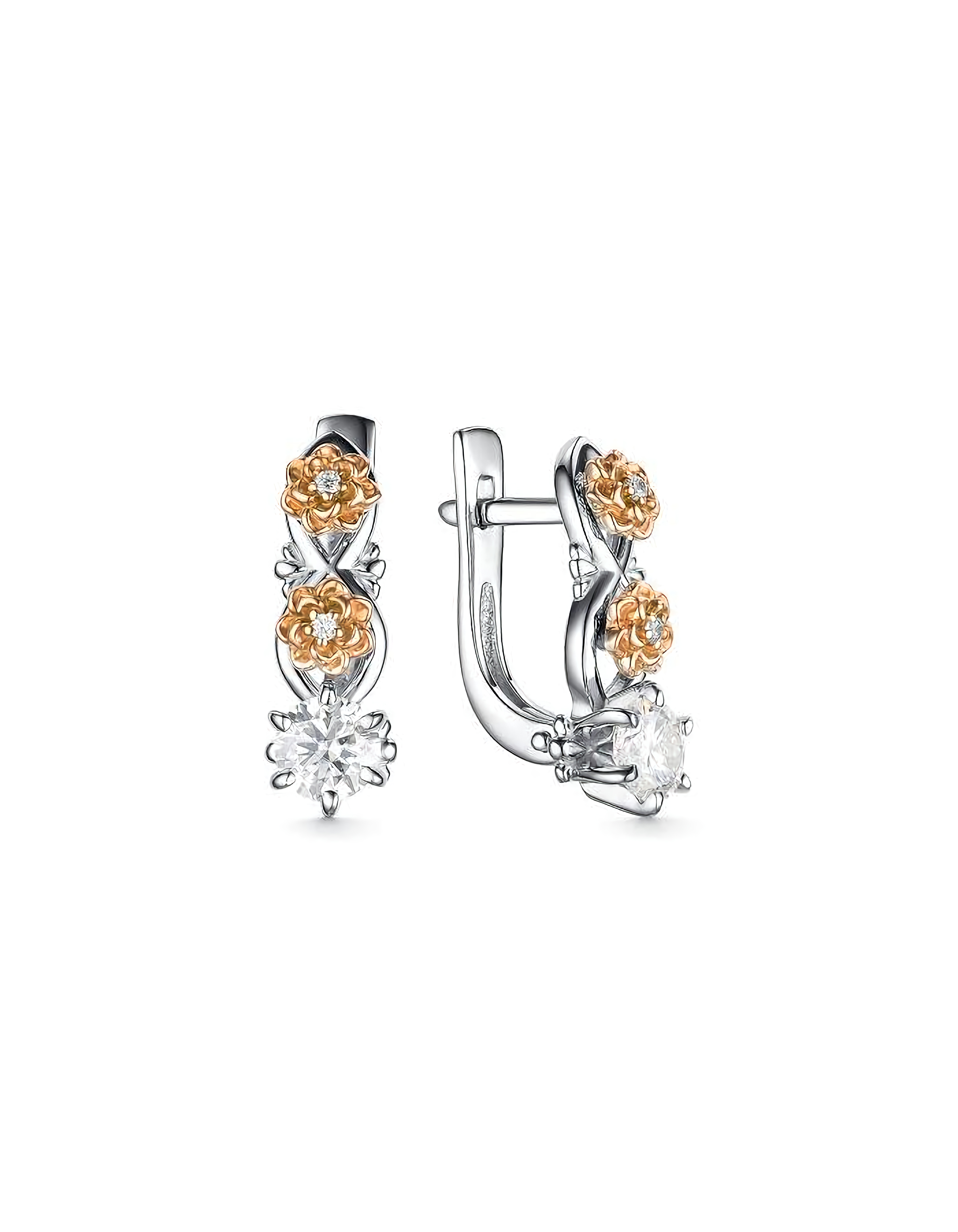 Серьги серебряные классические