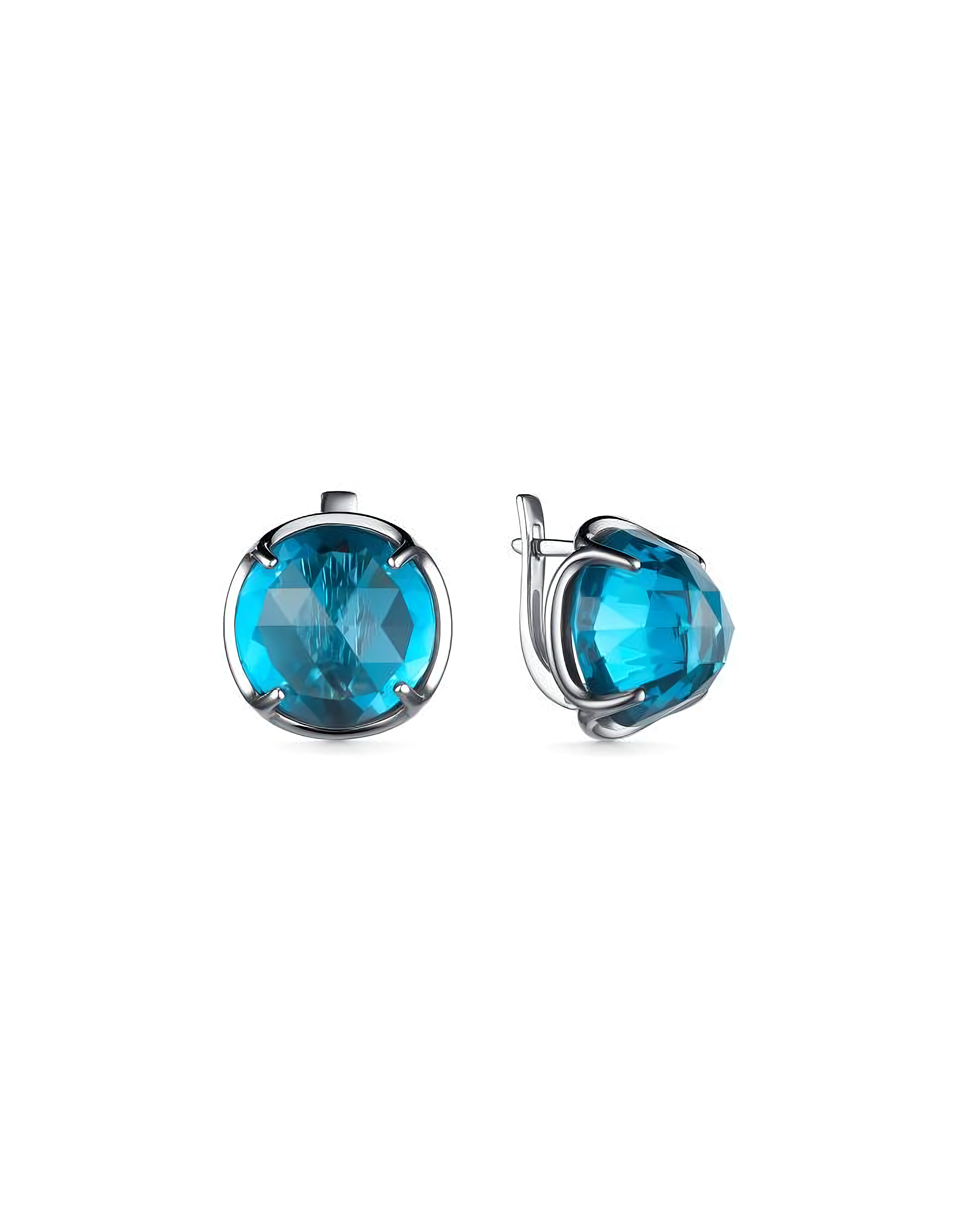 Серьги серебряные классические