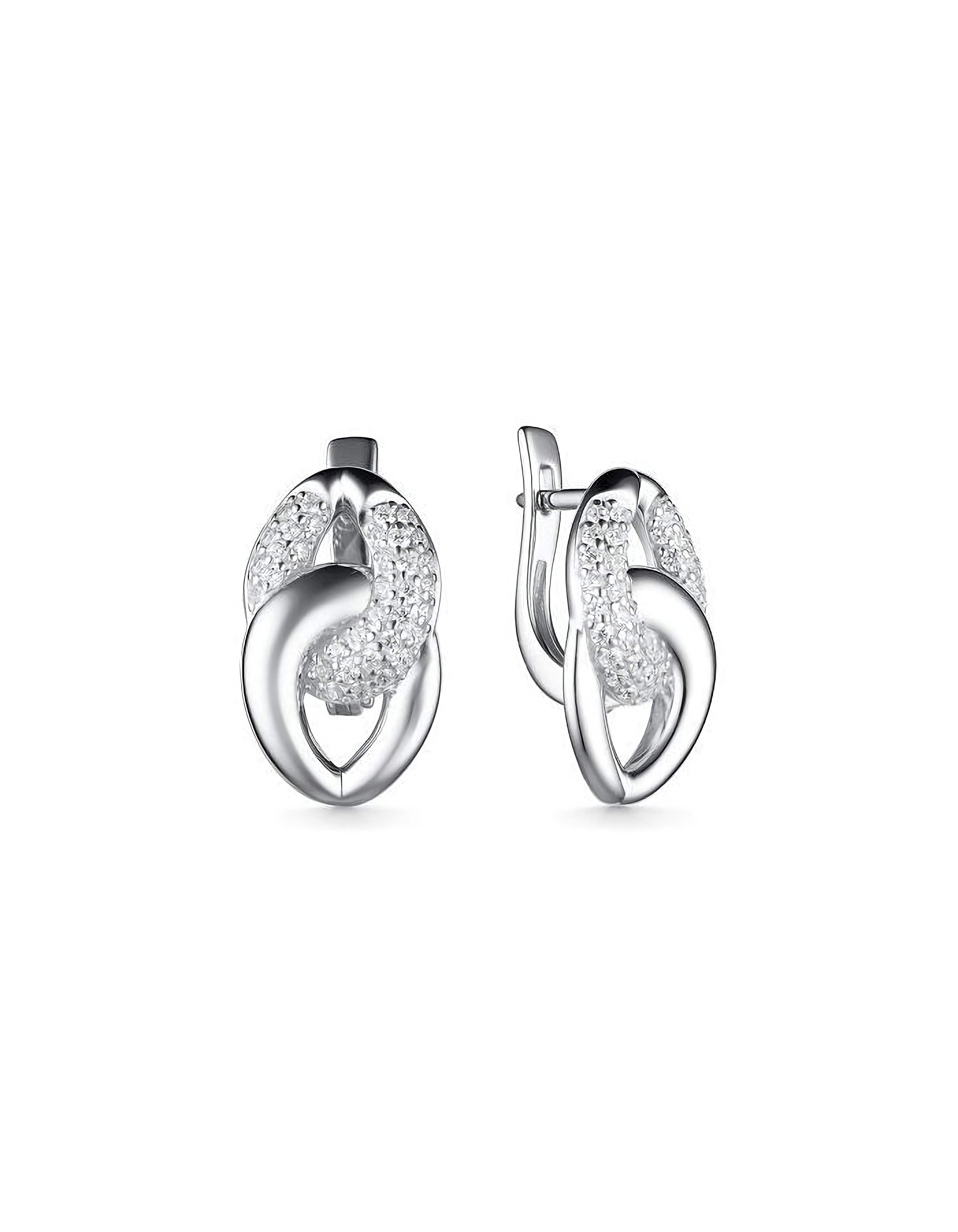 Серьги серебряные классические