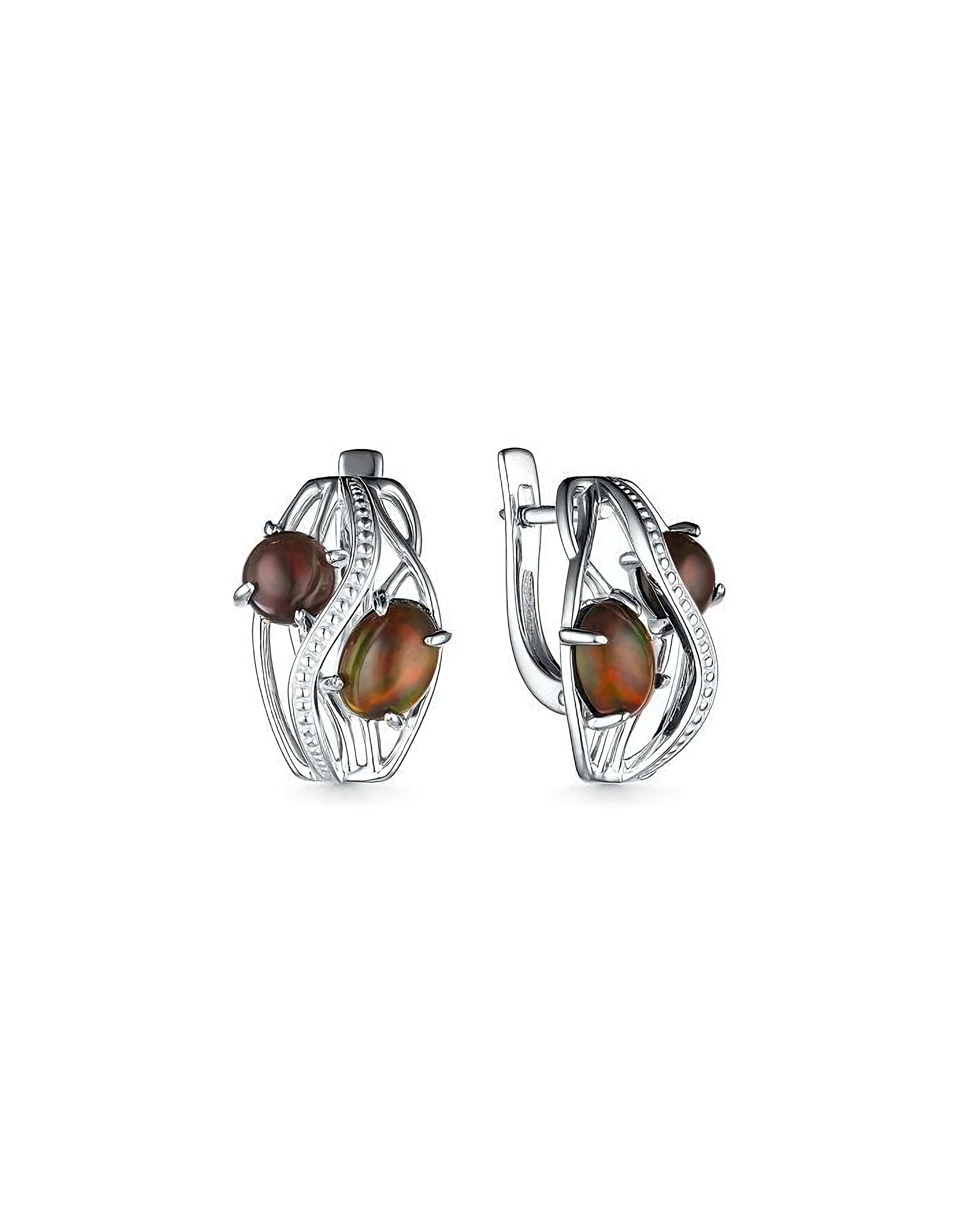 Серьги серебряные классические