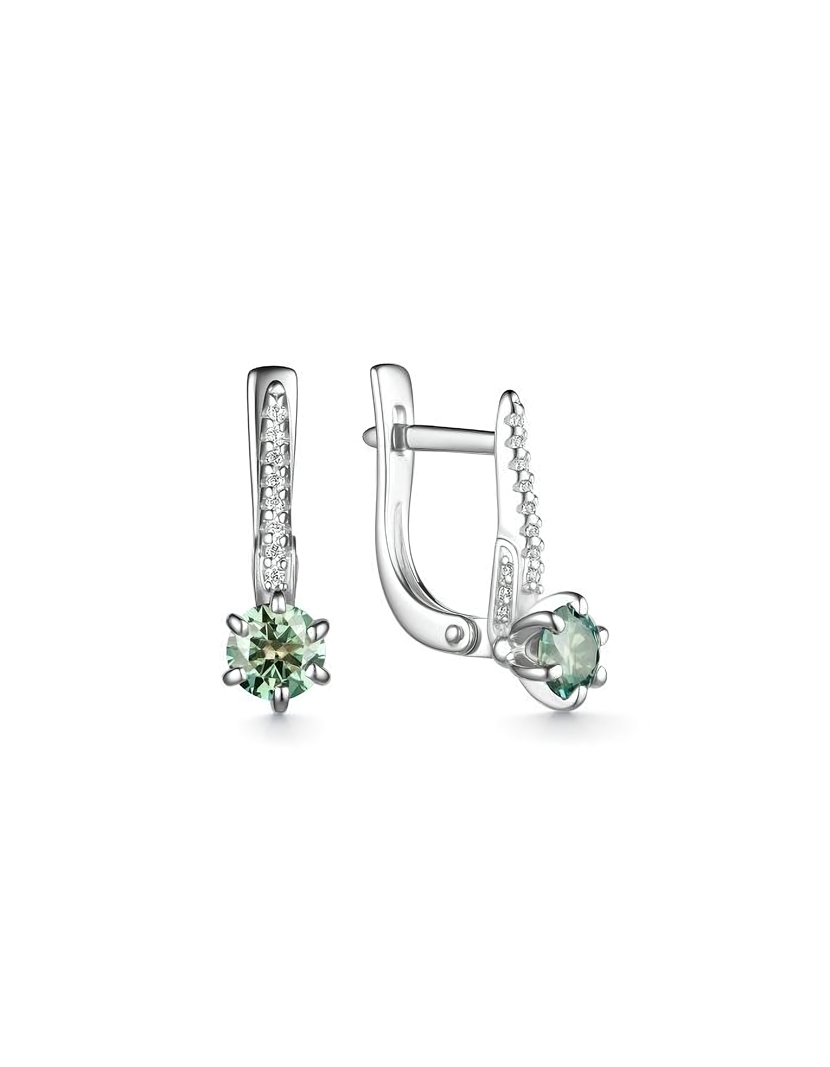 Серьги серебряные классические