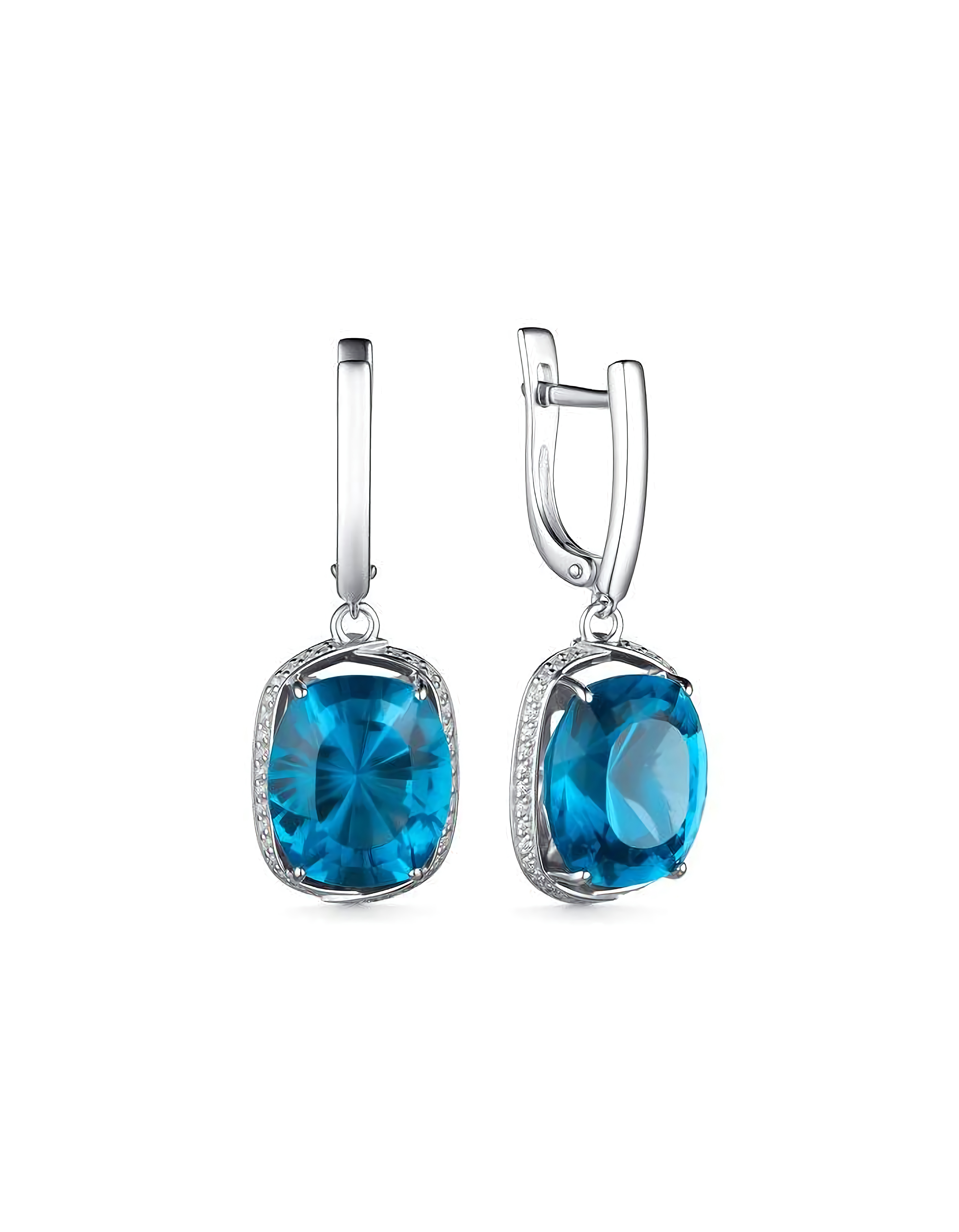 Серьги серебряные классические