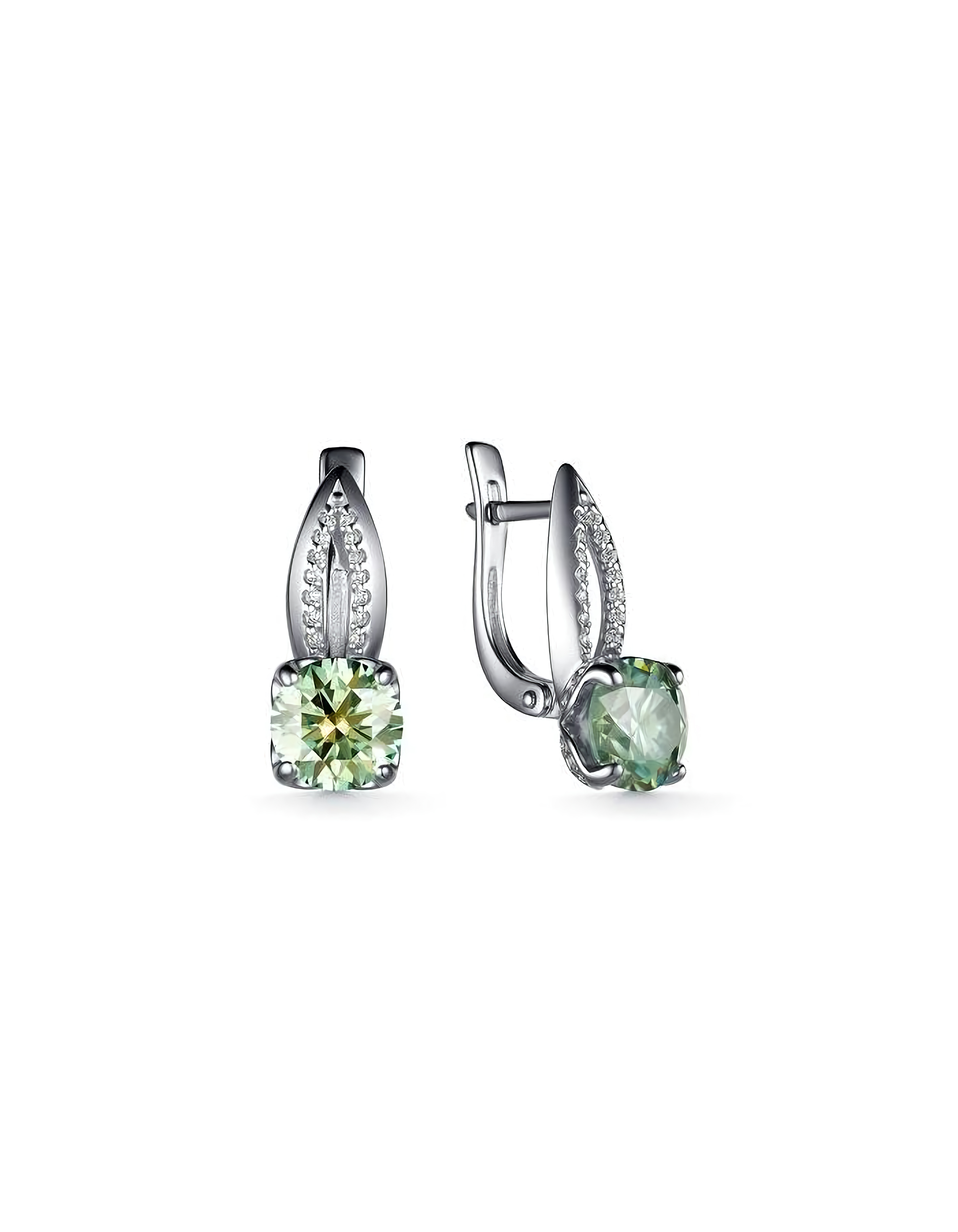 Серьги серебряные классические