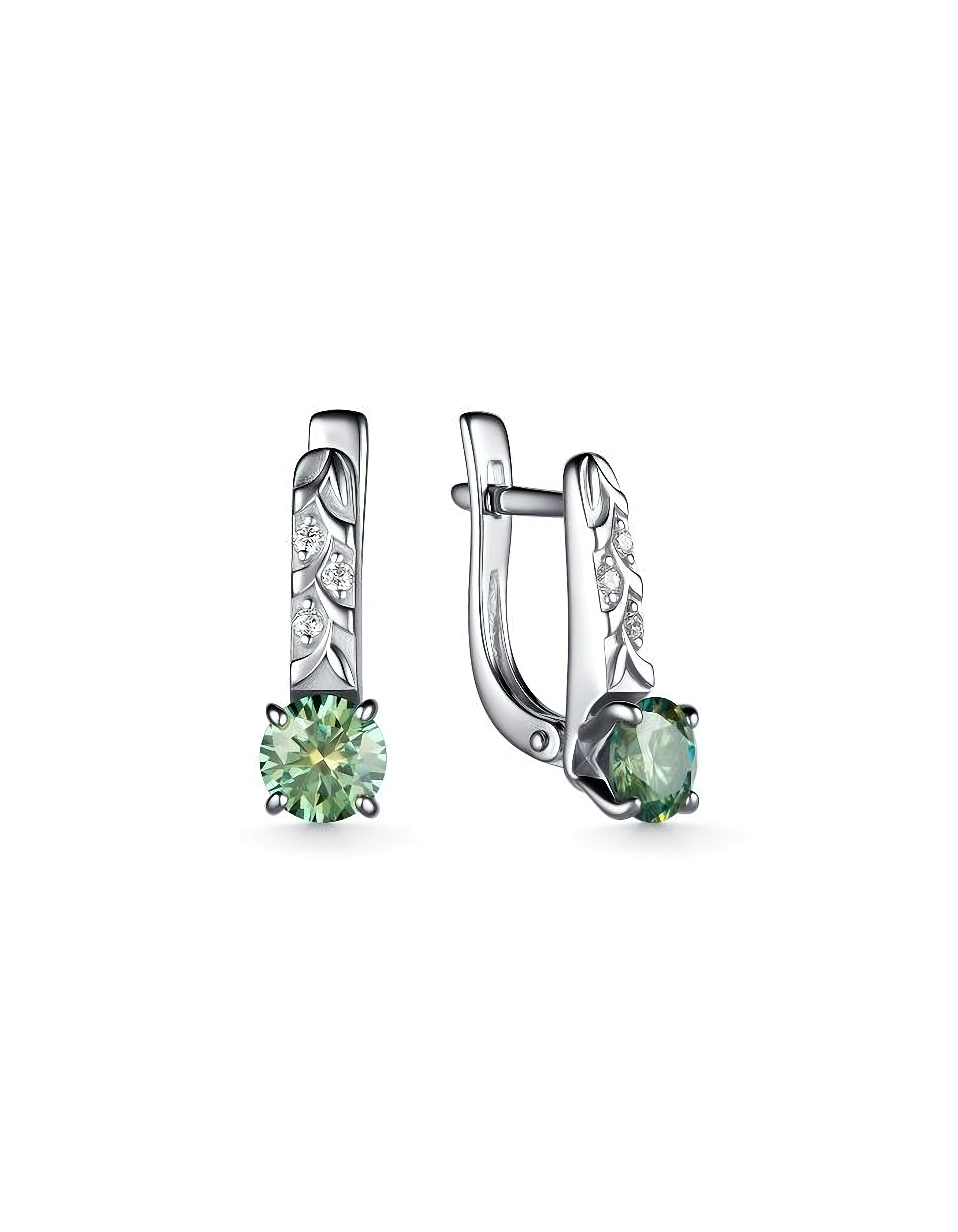 Серьги серебряные классические
