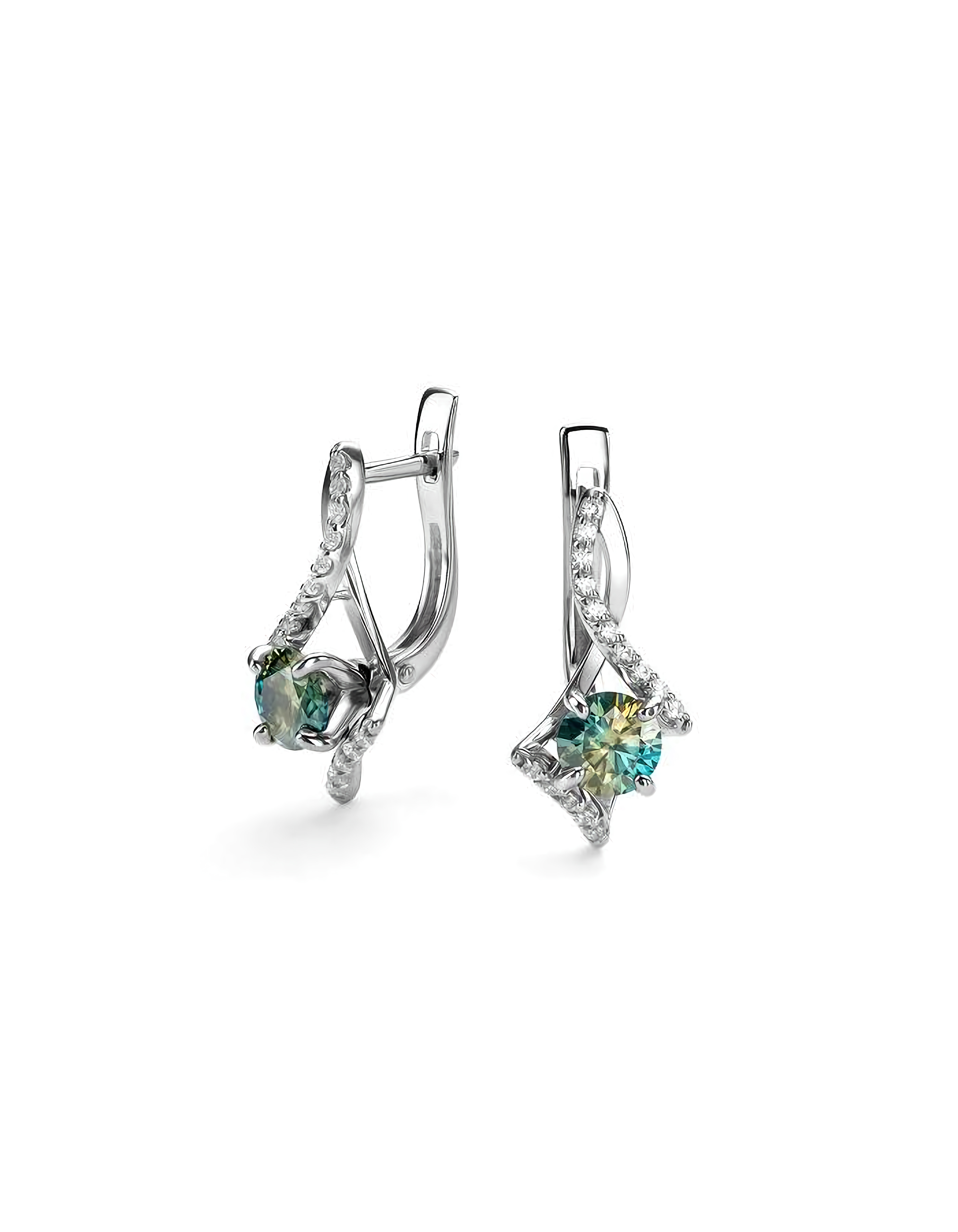 Серьги серебряные классические