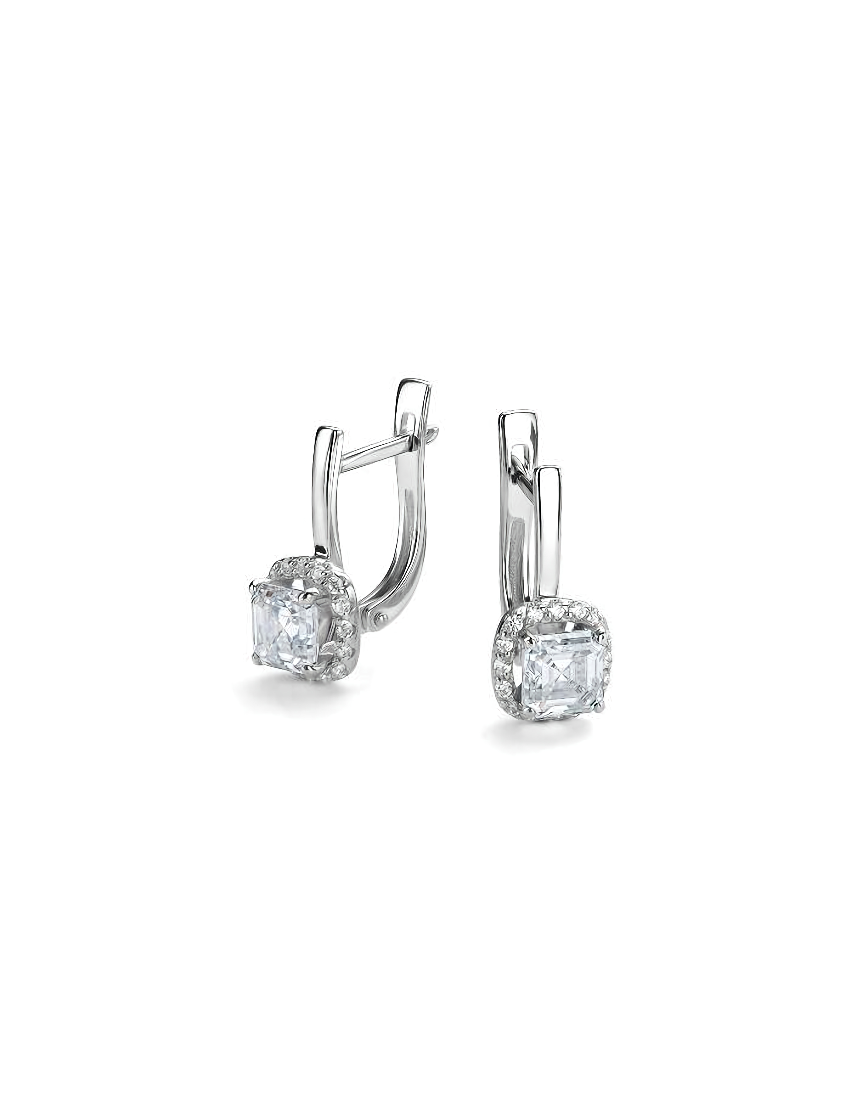 Серьги серебряные классические