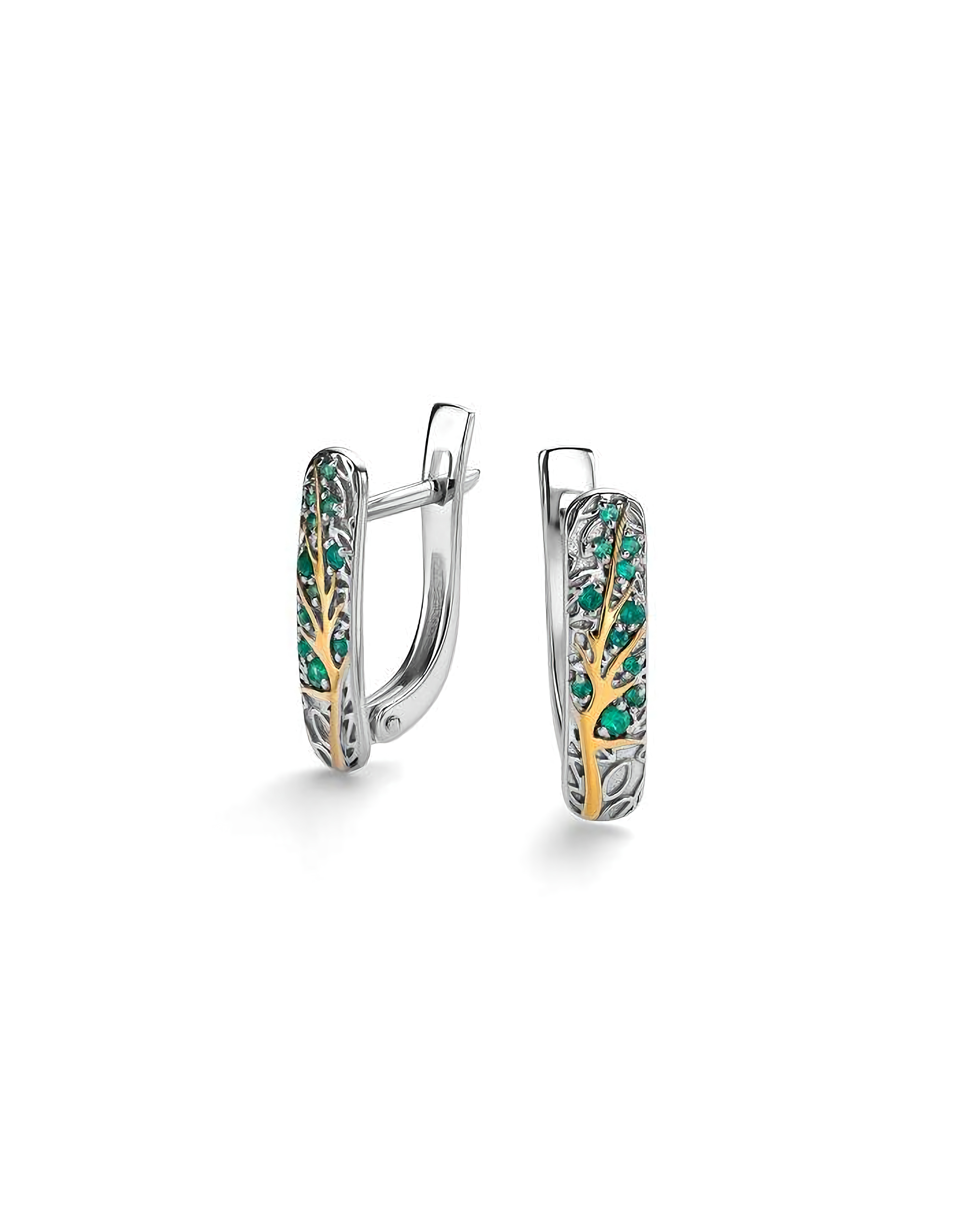 Серьги серебряные классические