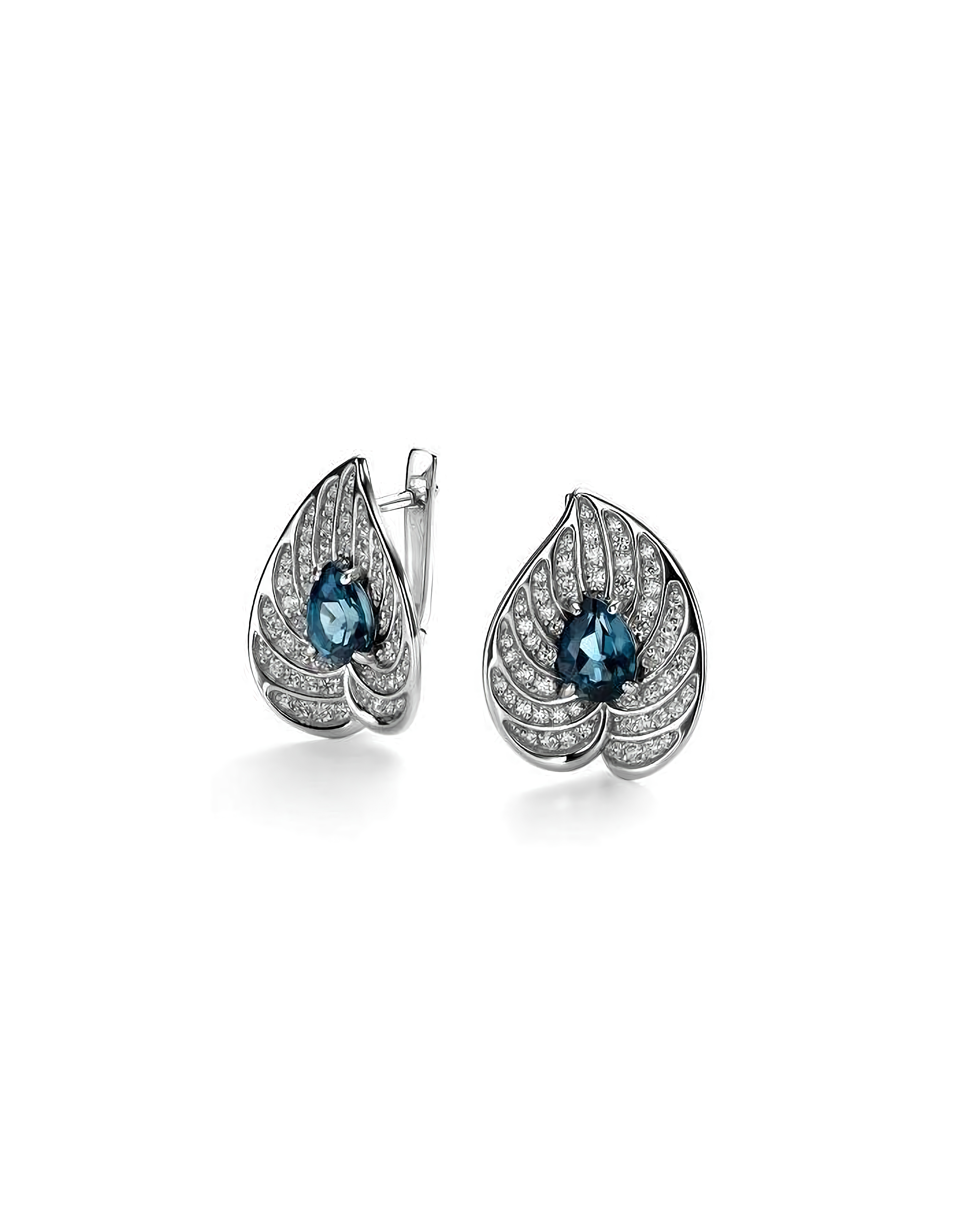 Серьги серебряные классические