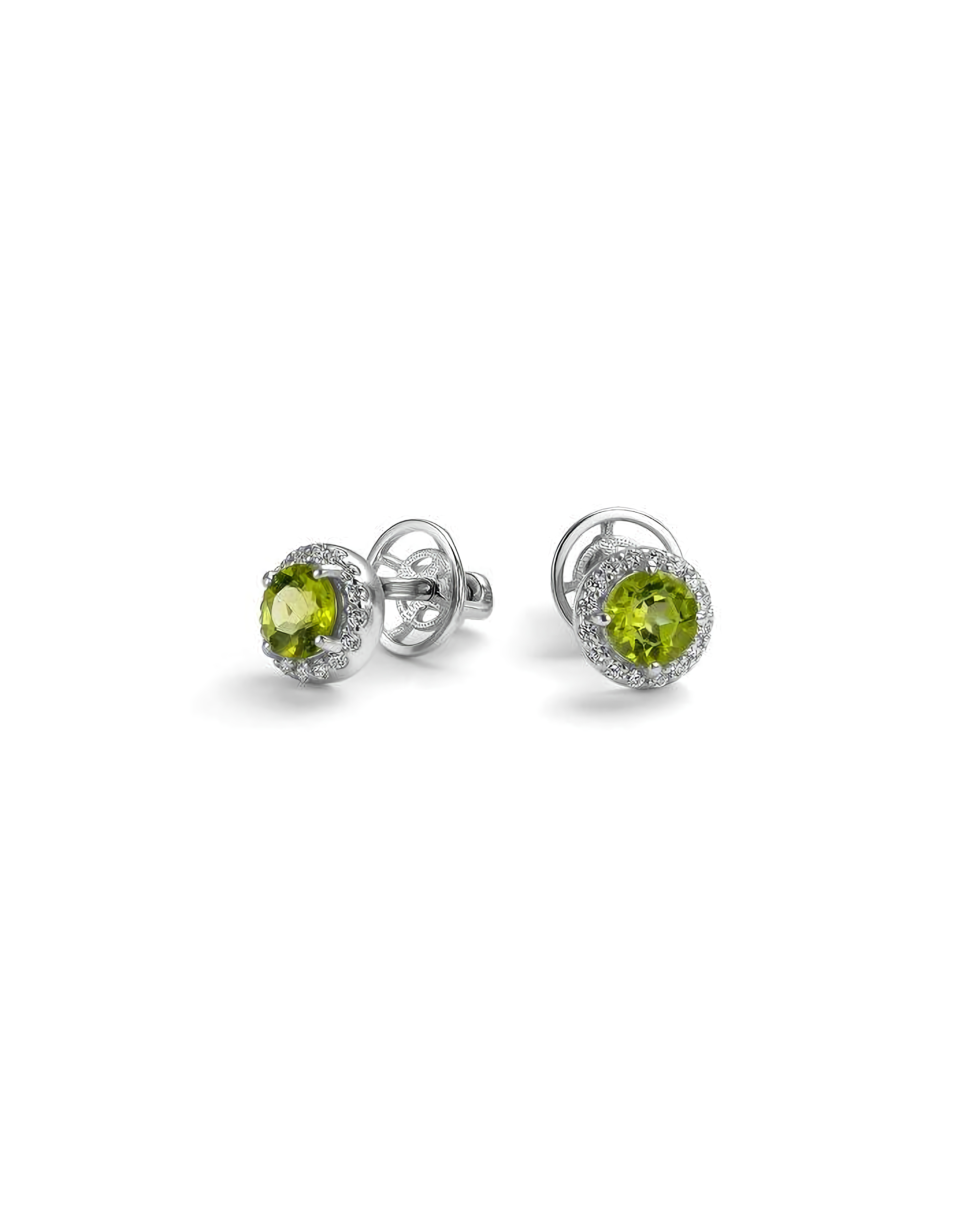 Серьги пусеты серебряные классические