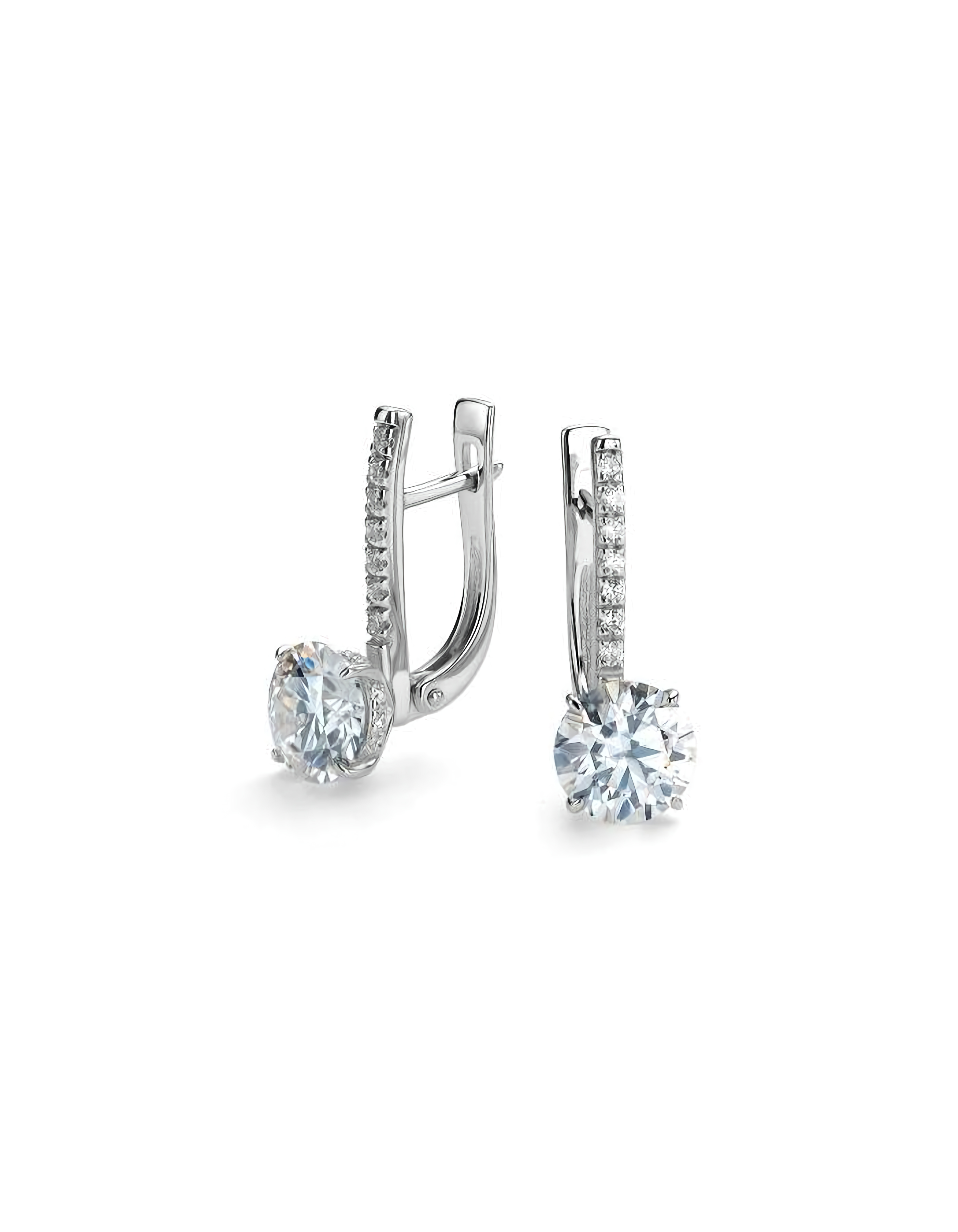 Серьги серебряные классические