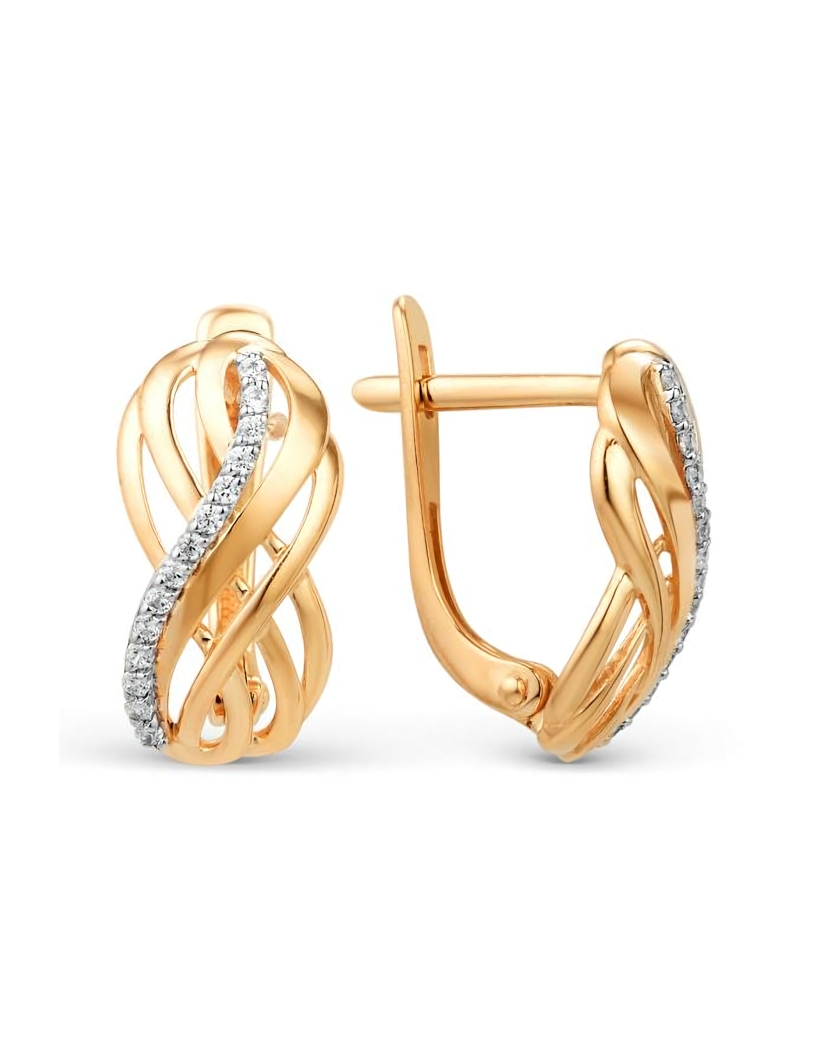 Серьги из золота 585 пробы классические