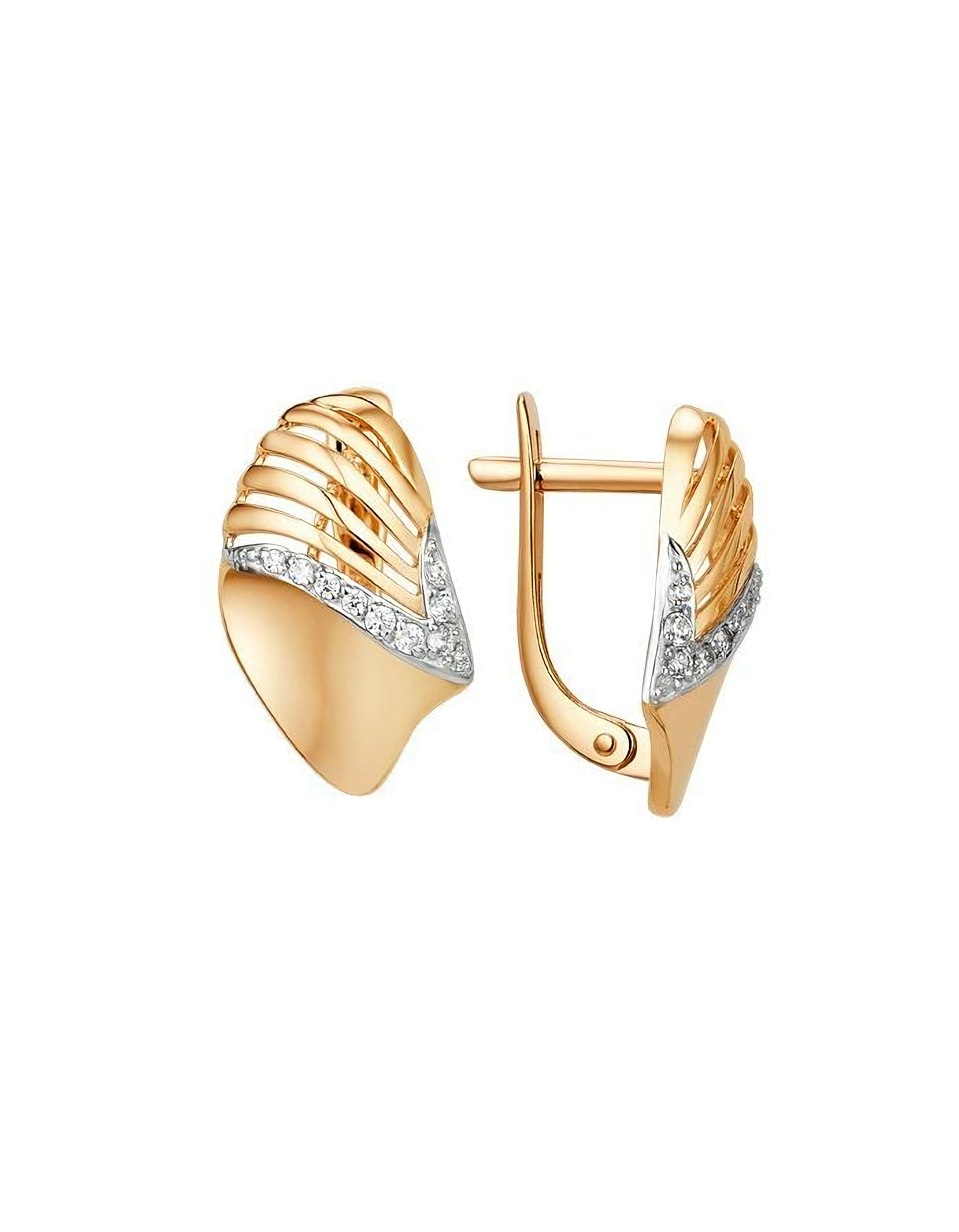Серьги из золота 585 пробы классические