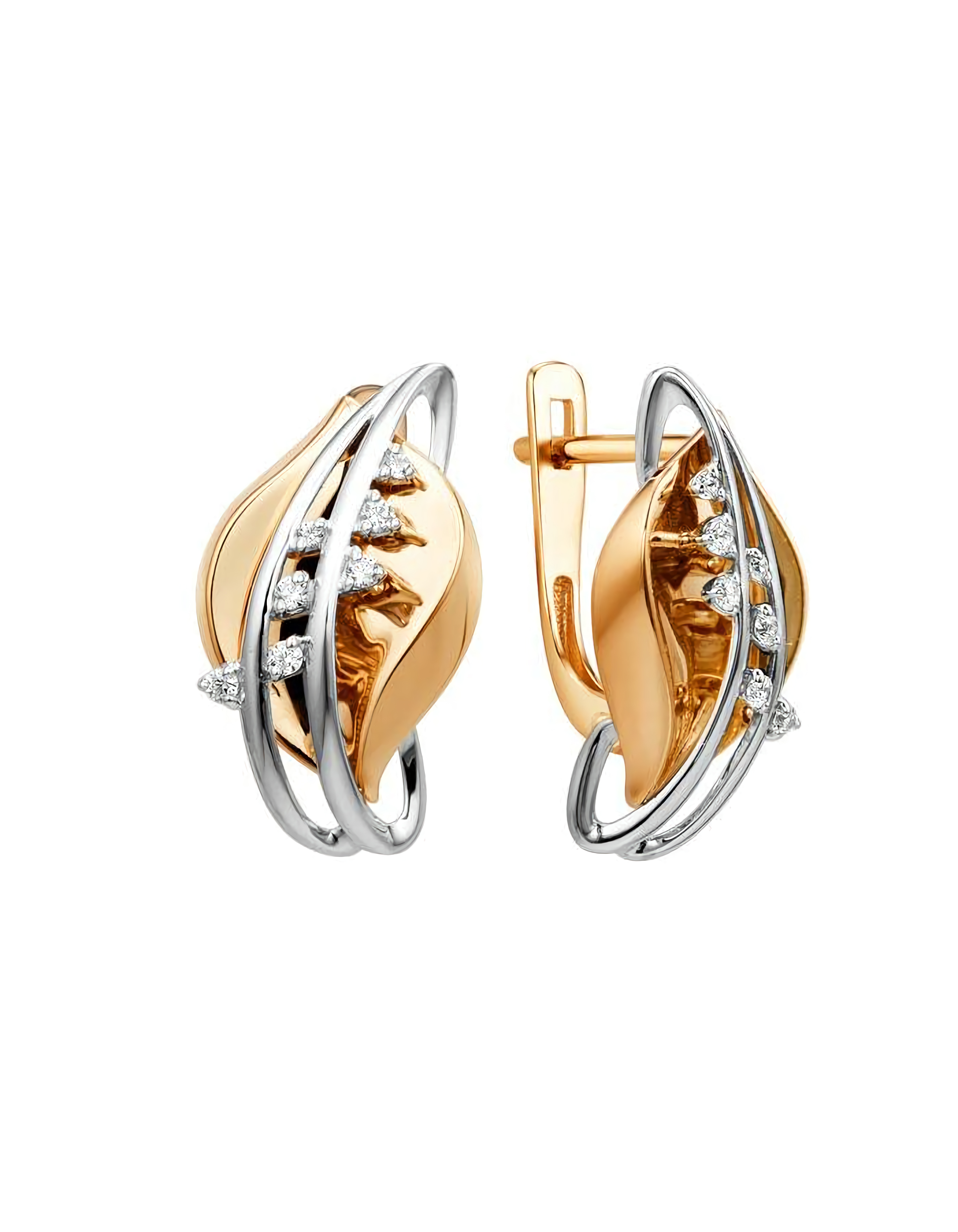 Серьги из золота 585 пробы классические