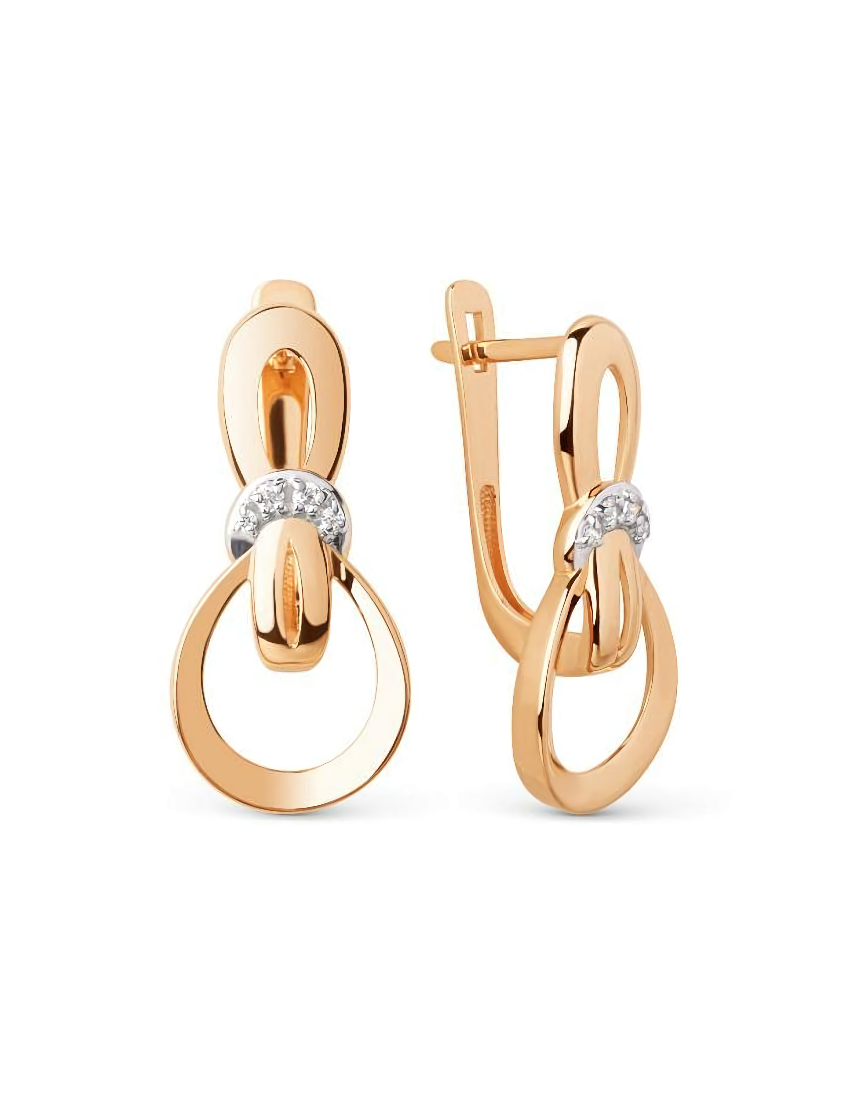 Серьги из золота 585 пробы классические