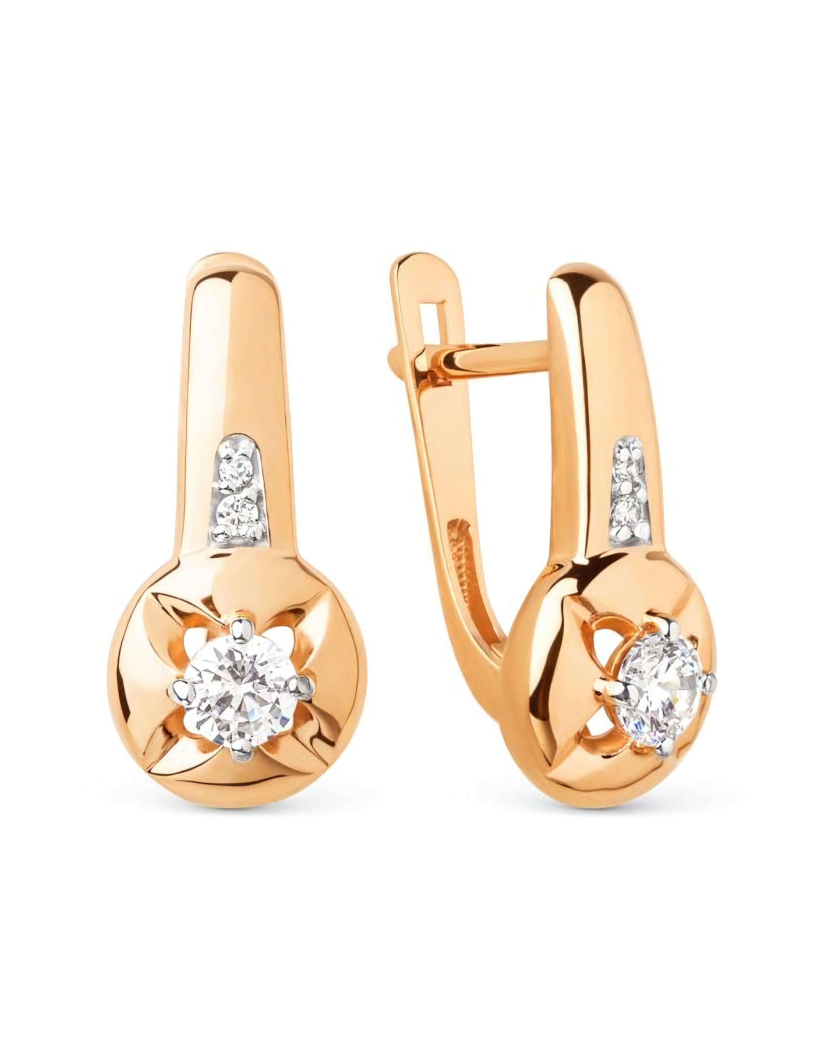 Серьги из золота 585 пробы классические