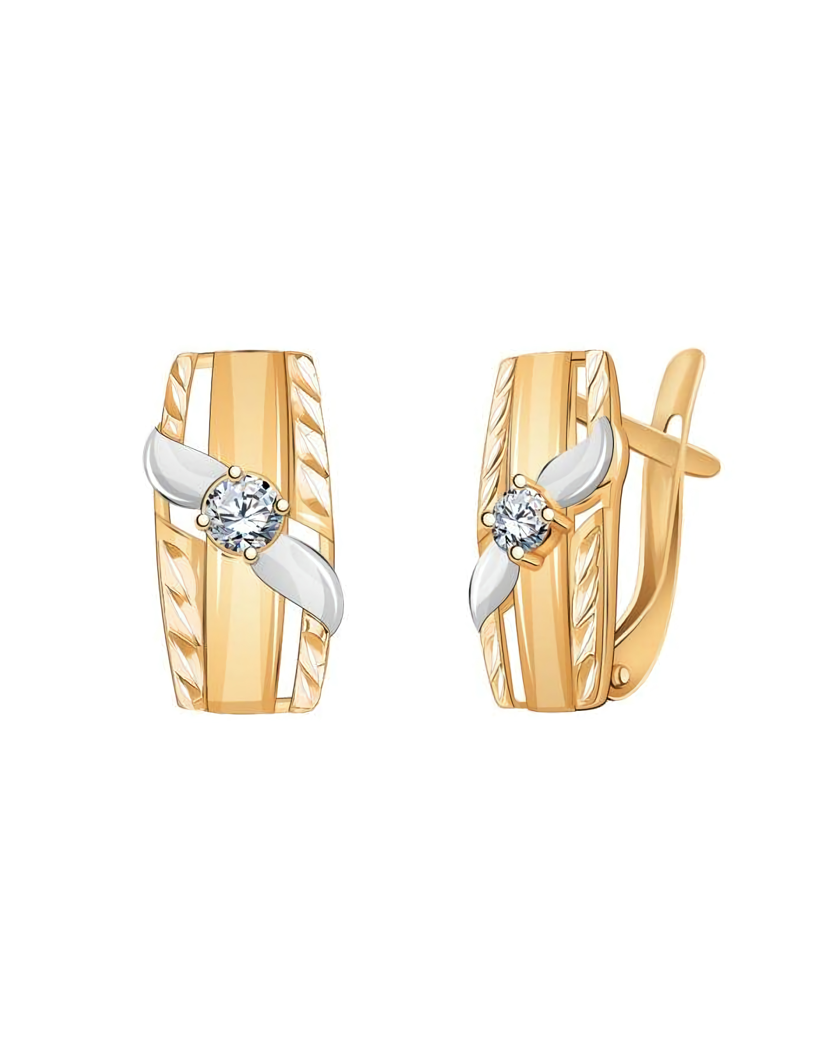 Серьги из золота 585 пробы классические