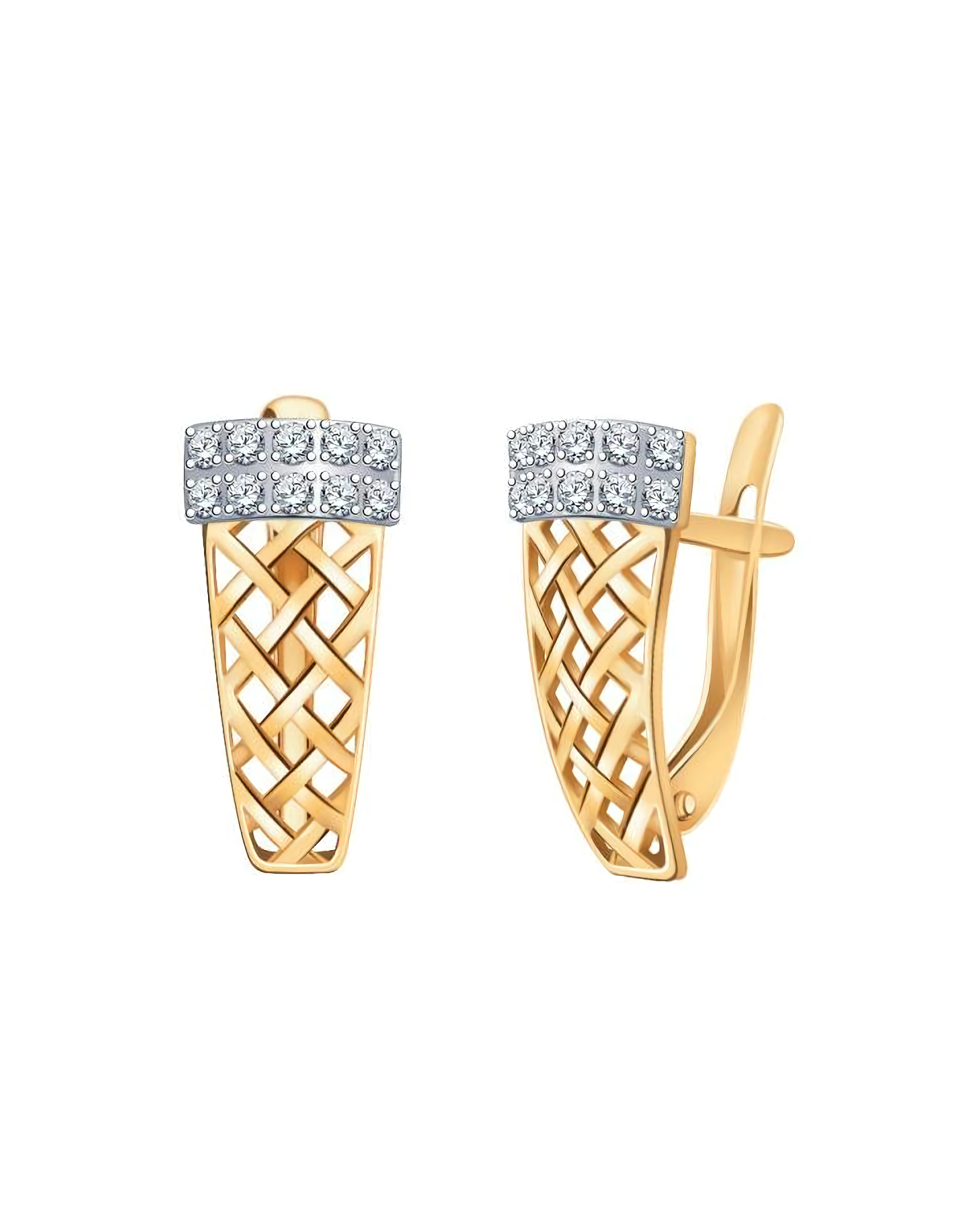 Серьги из золота 585 пробы классические