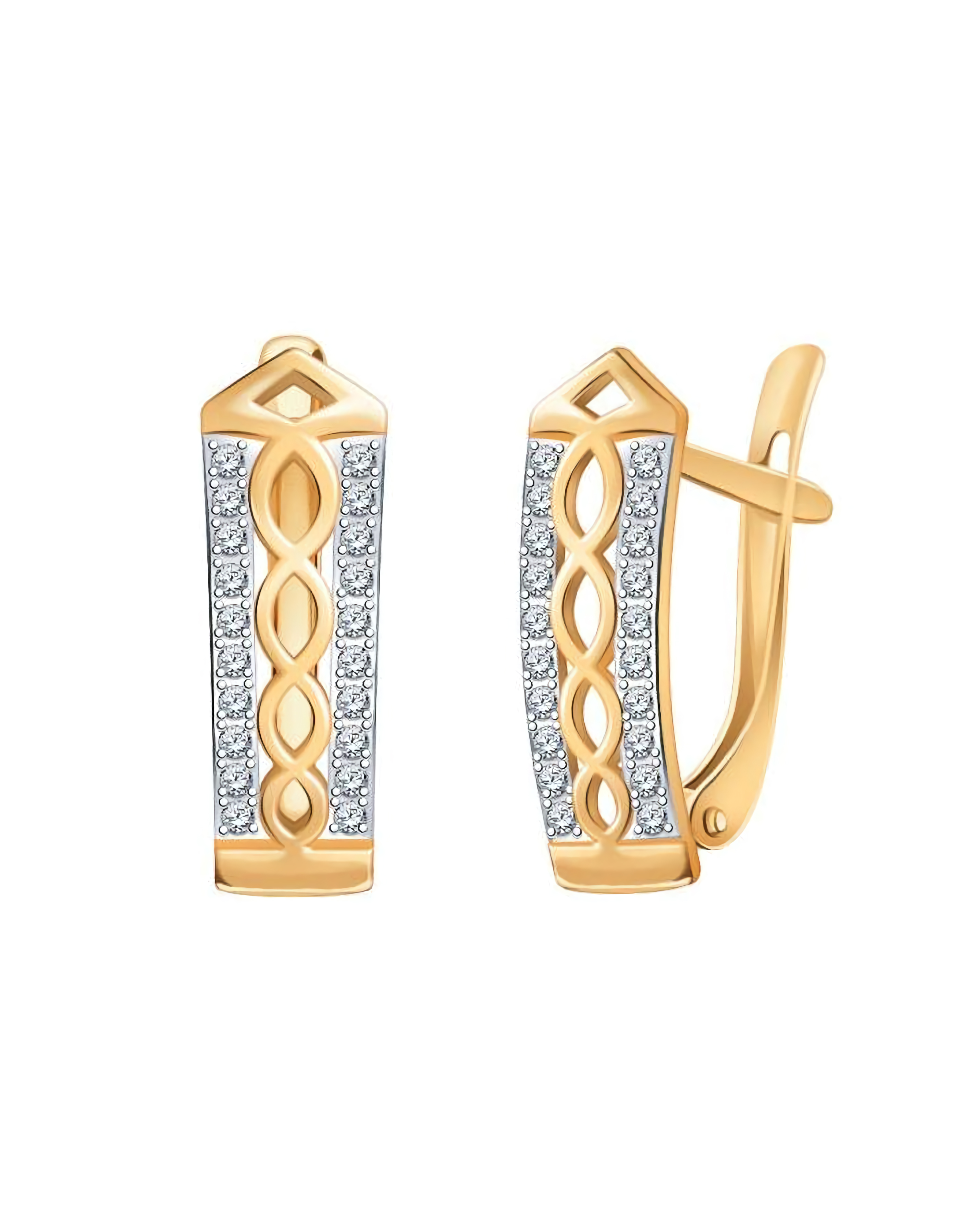 Серьги из золота 585 пробы классические