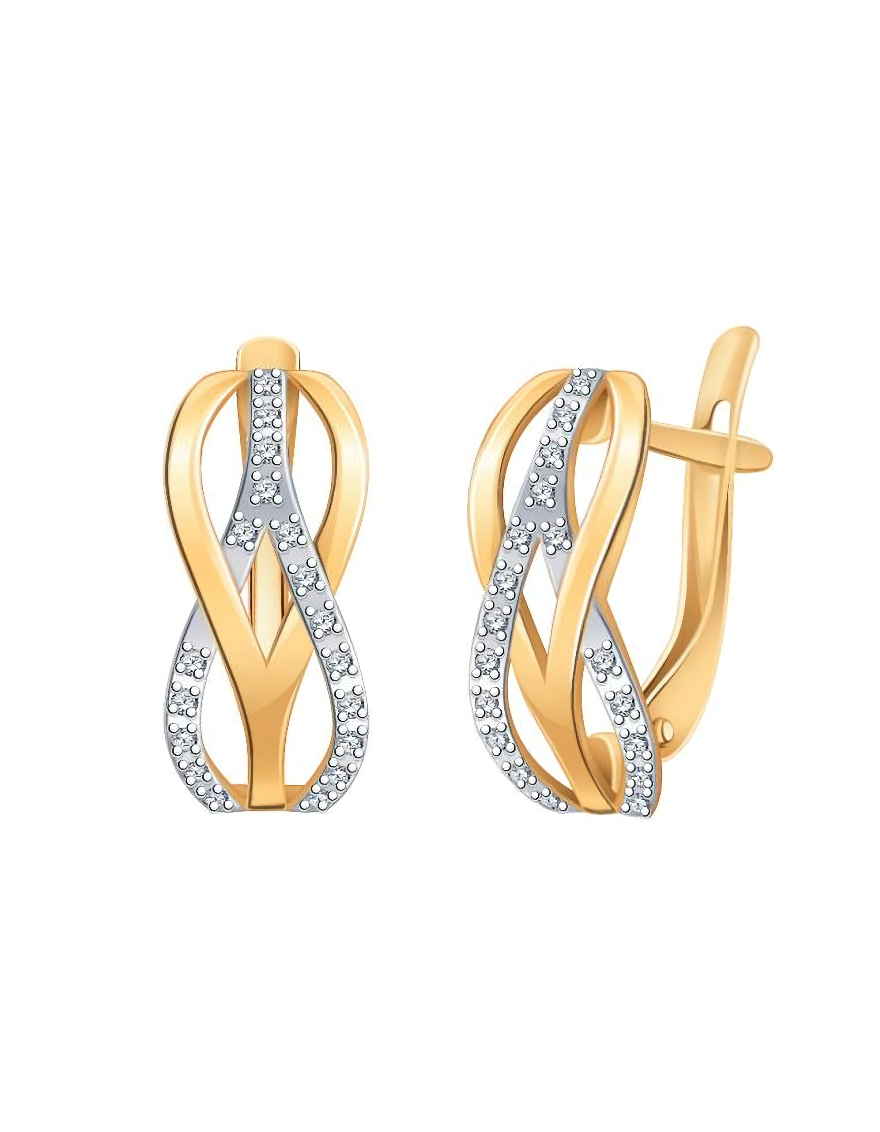 Серьги из золота 585 пробы классические