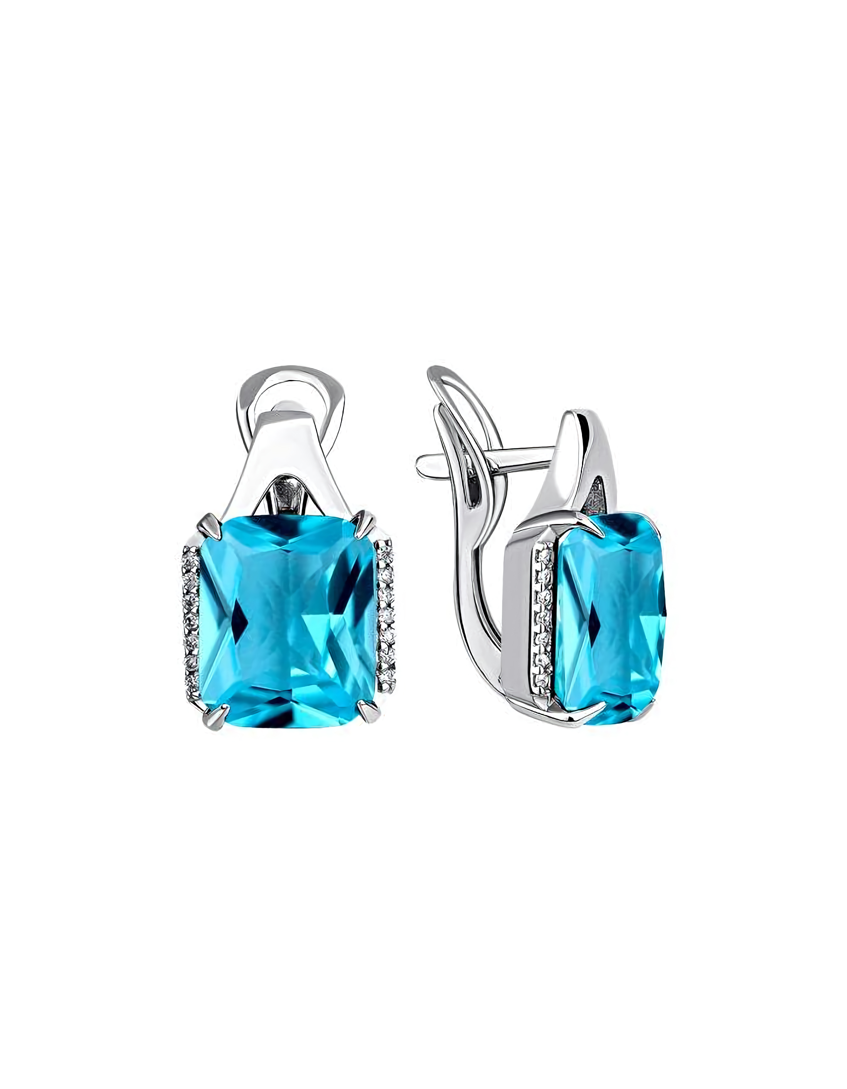 Серьги серебряные классические