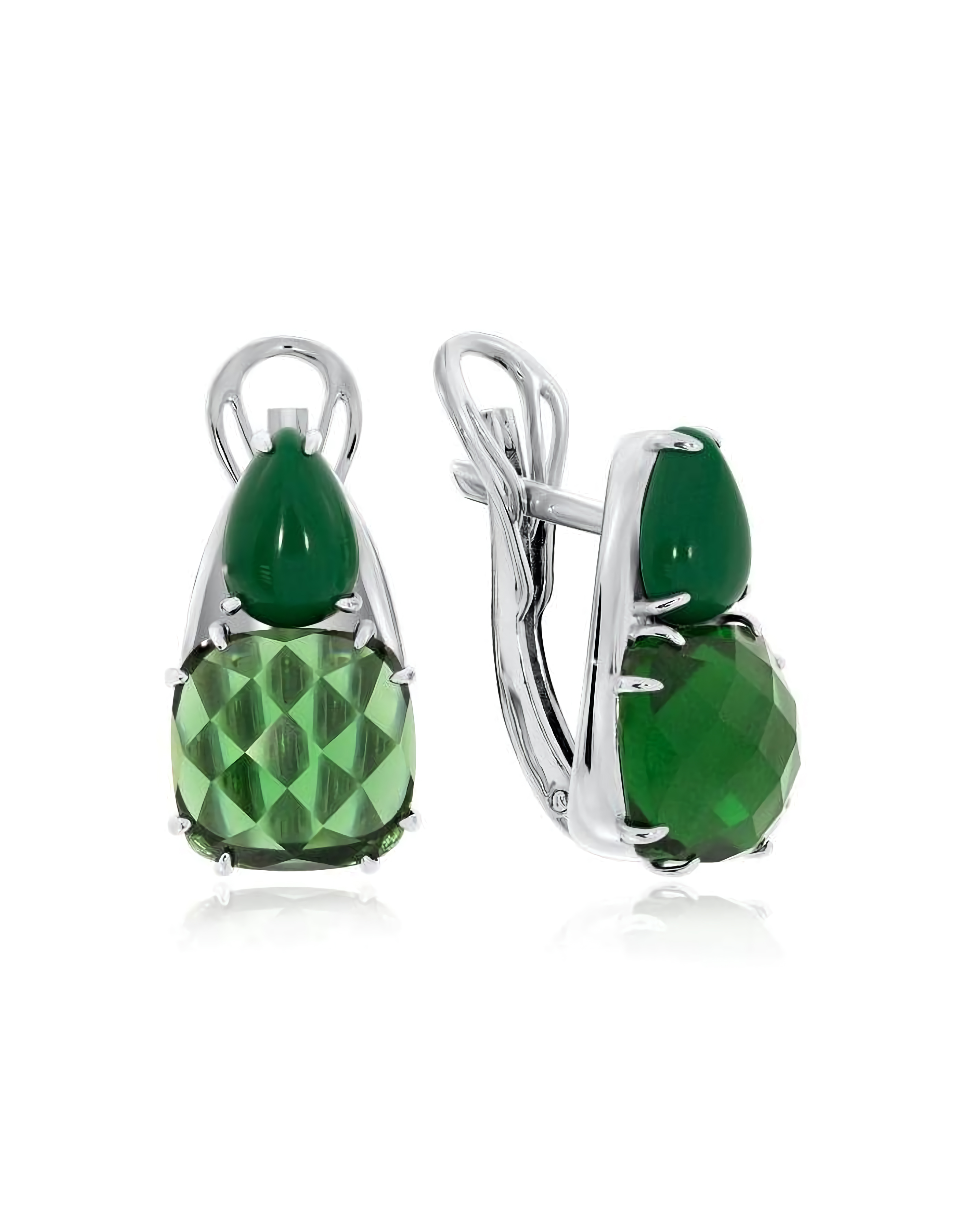Серьги серебряные классические
