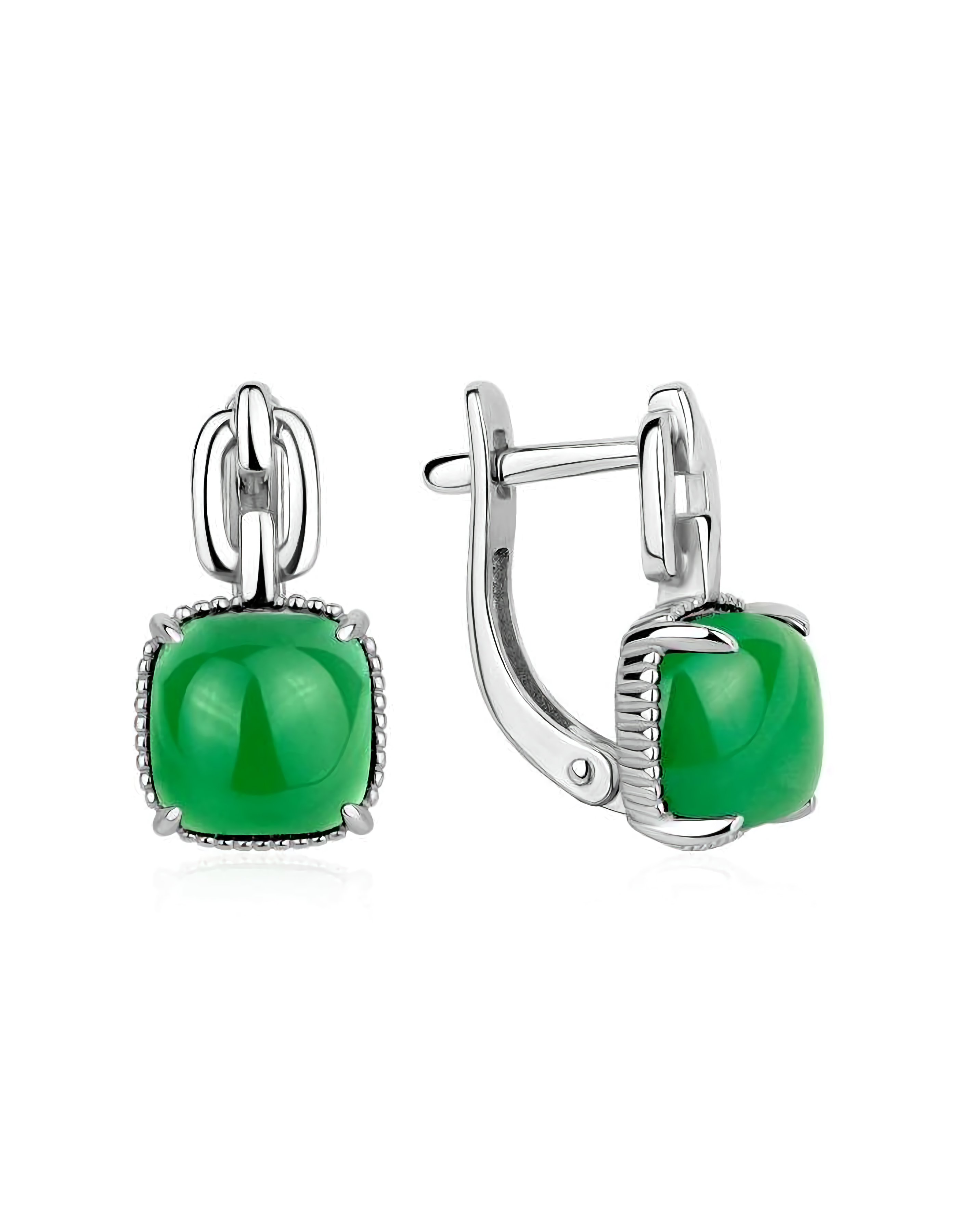 Серьги серебряные классические