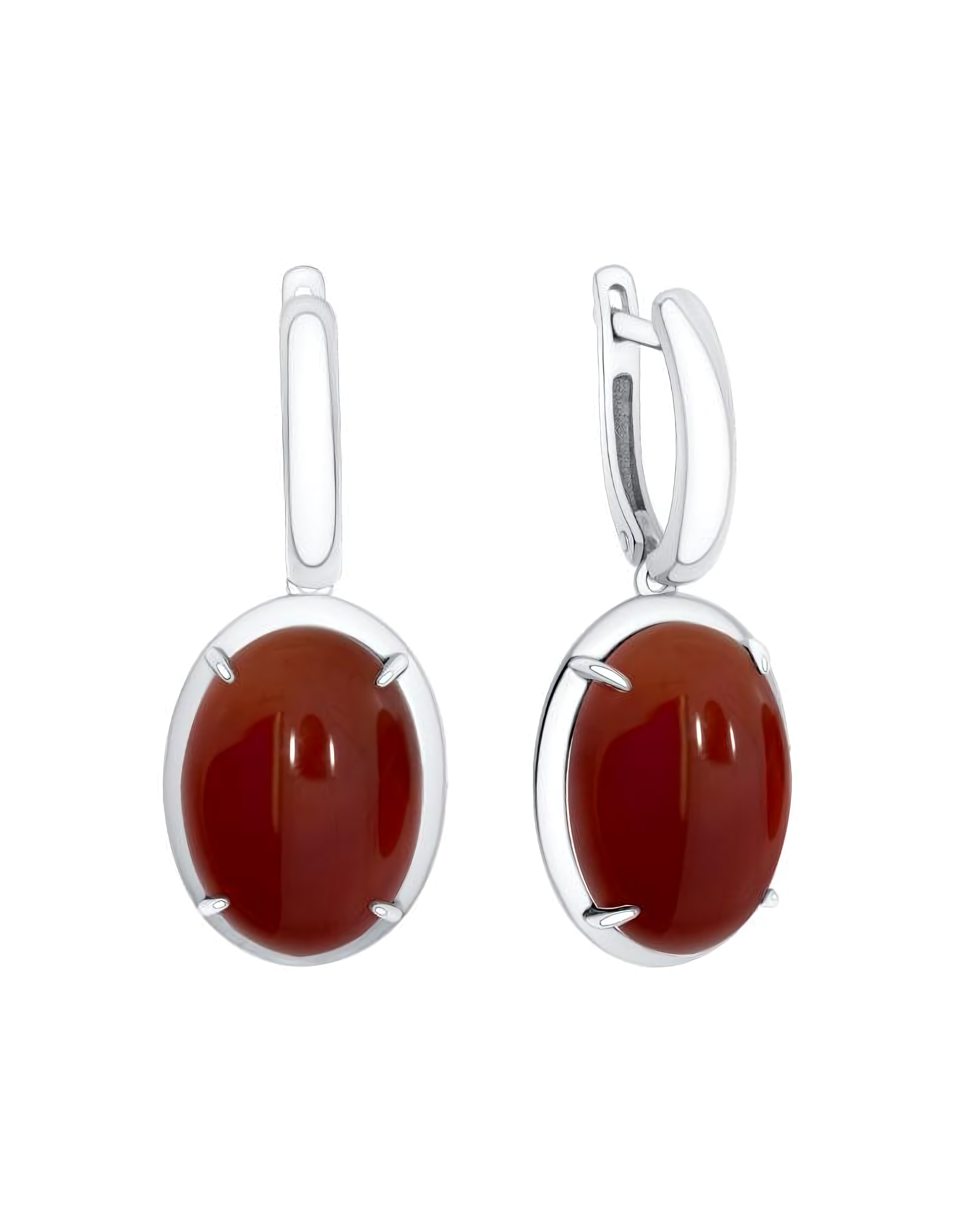 Серьги серебряные классические
