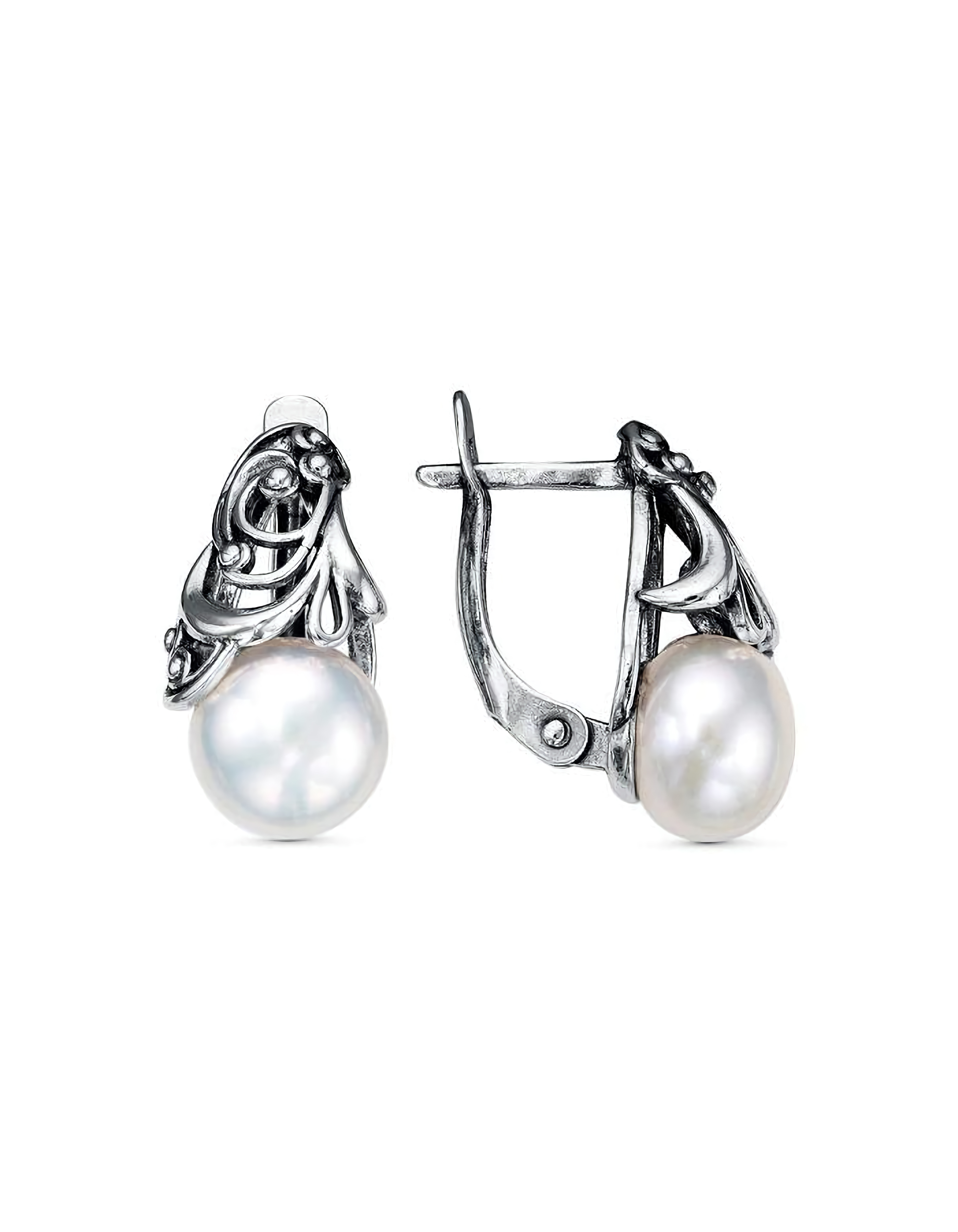 Серьги серебряные классические