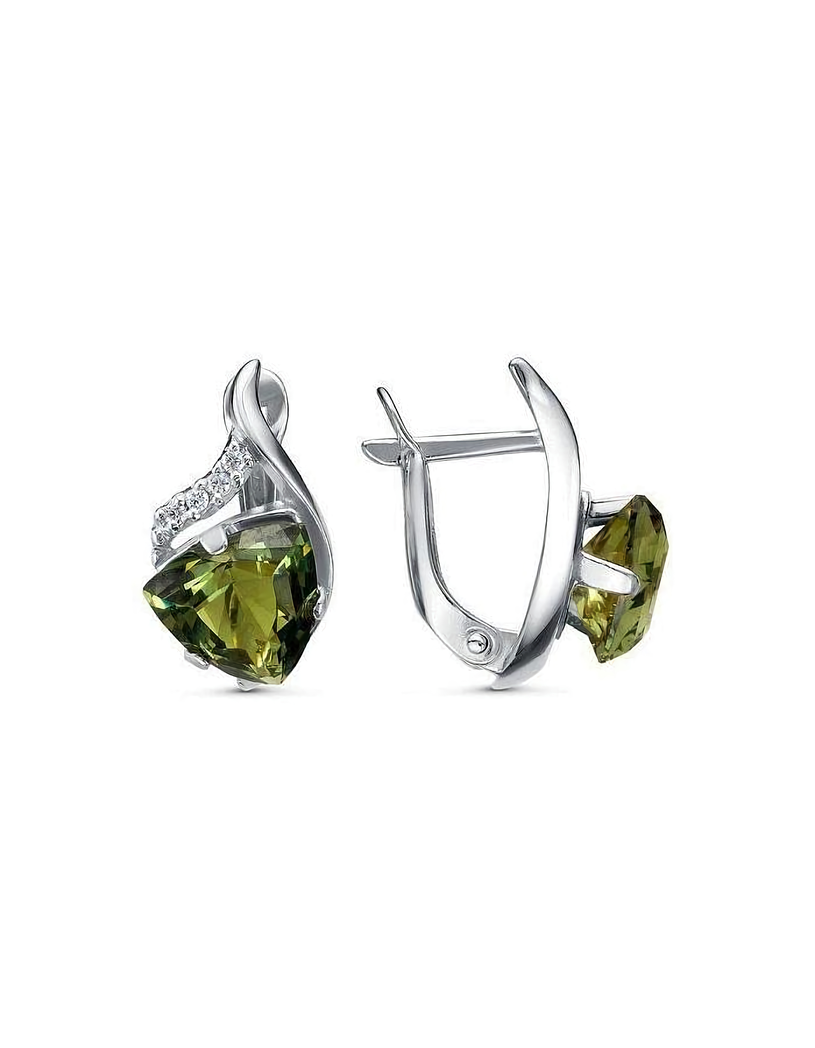 Серьги серебряные классические