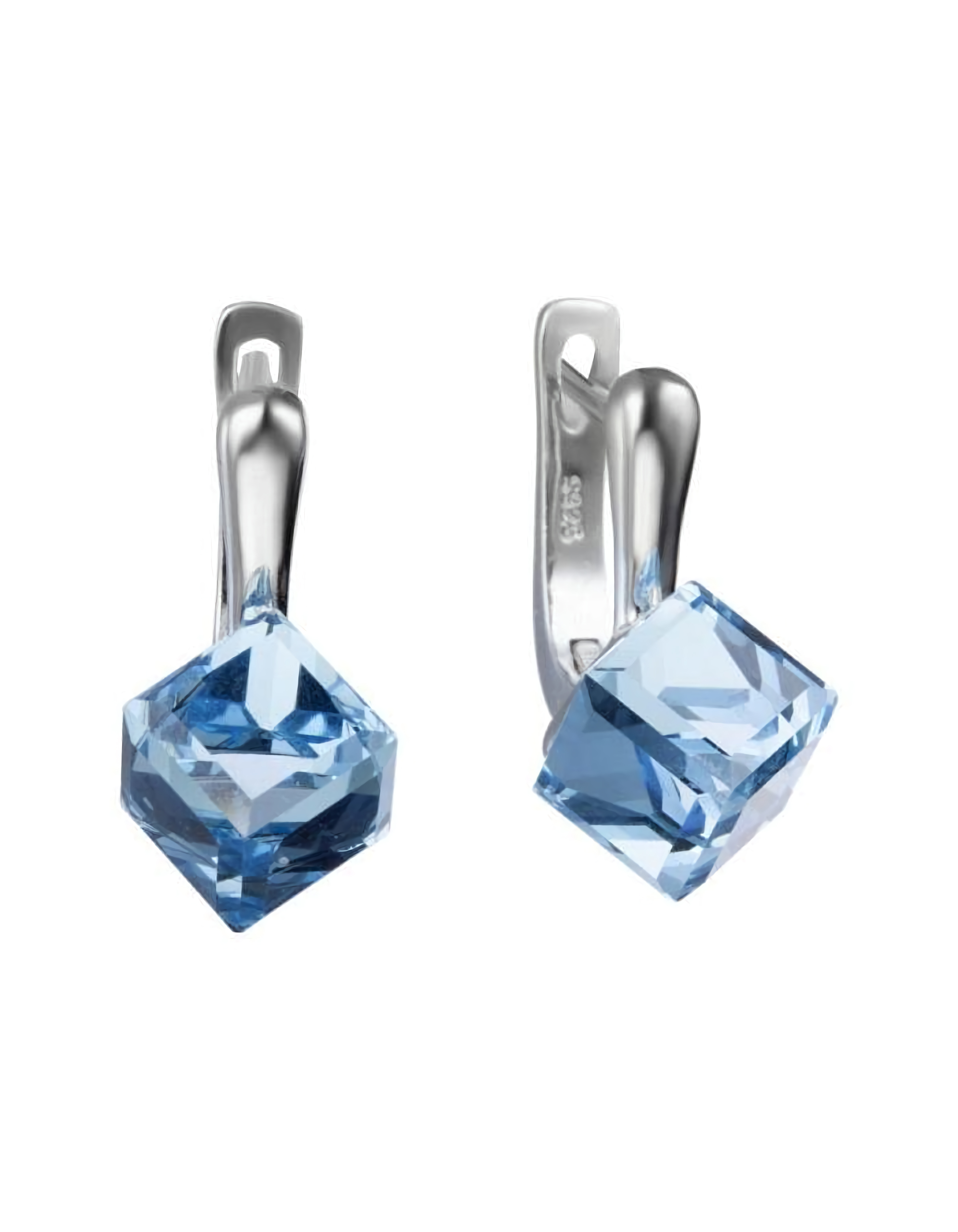 Серьги серебряные классические
