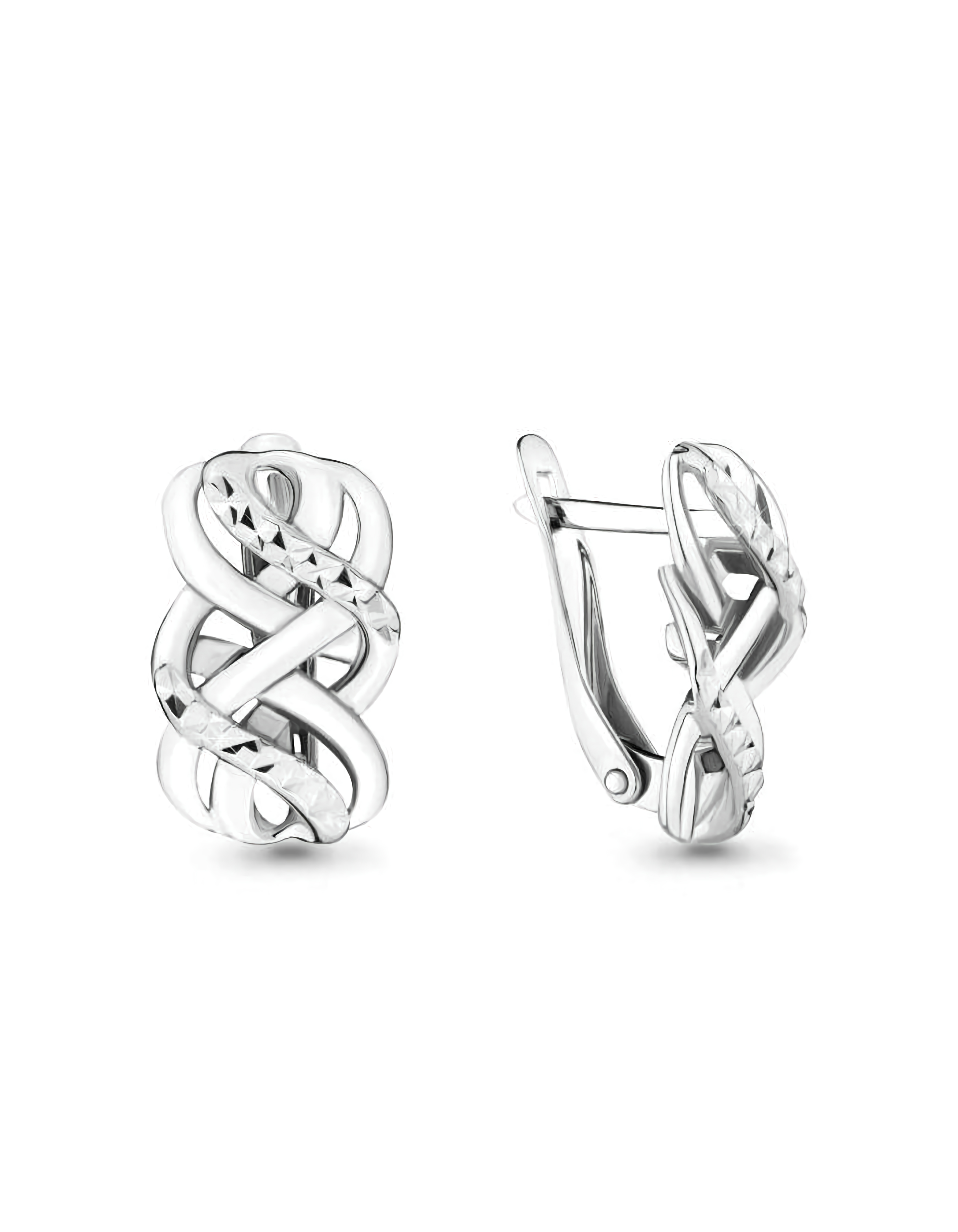 Серьги серебряные классические