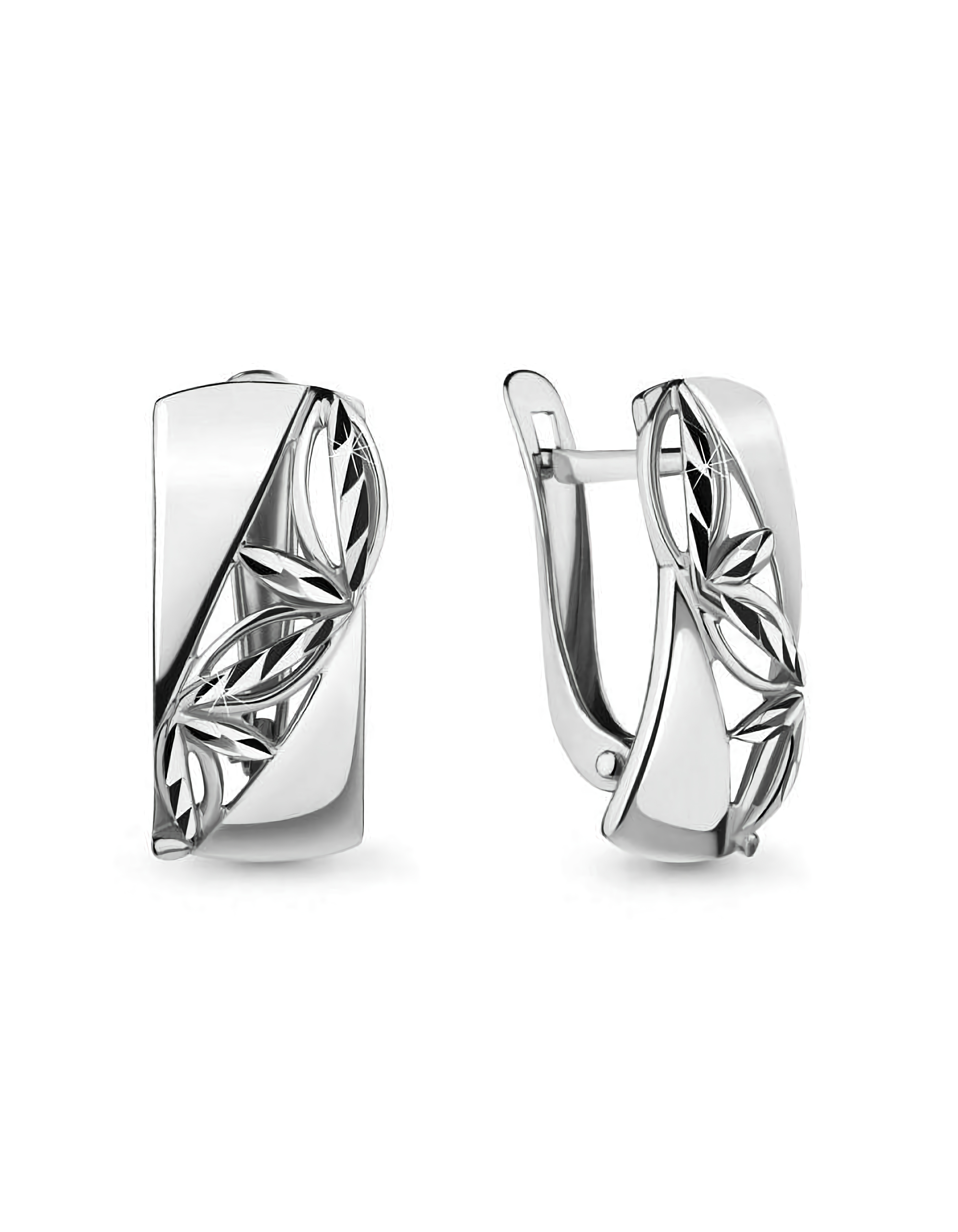 Серьги серебряные классические