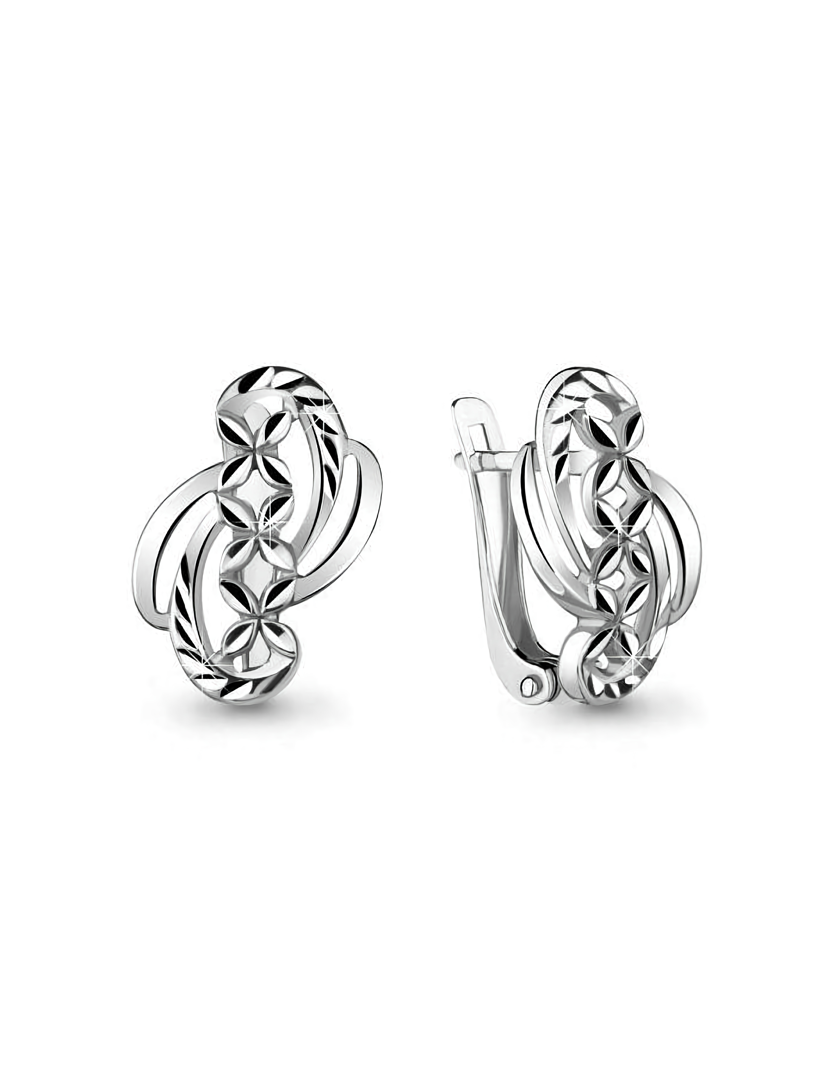 Серьги серебряные классические