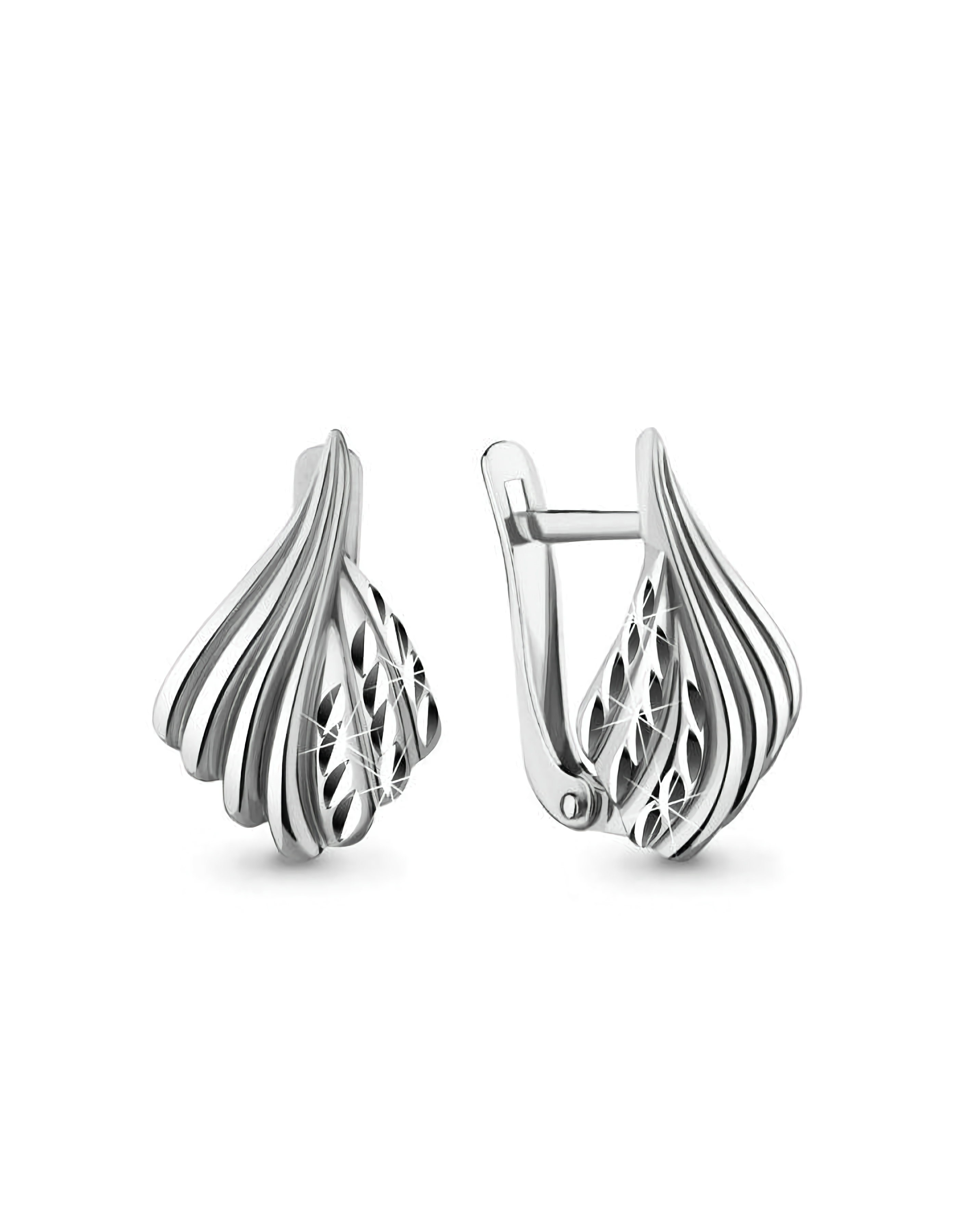 Серьги серебряные классические